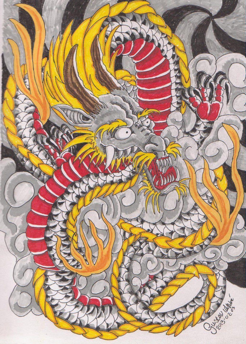 1024x1433 Japanese Dragon Wallpaper
