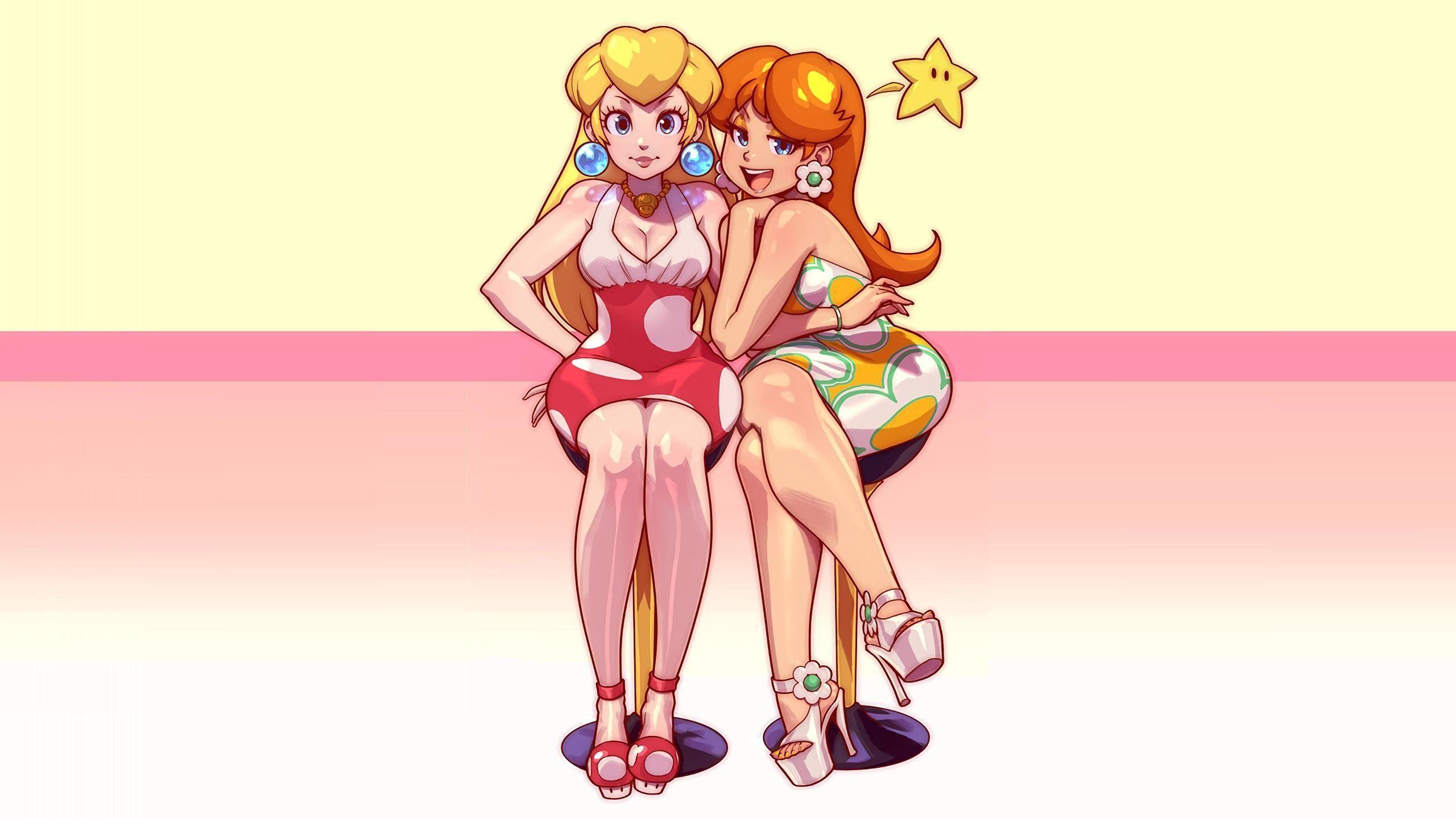 2560x1440 Princess Peach, Daisy, Super Mario Wallpaper HD / Desktop