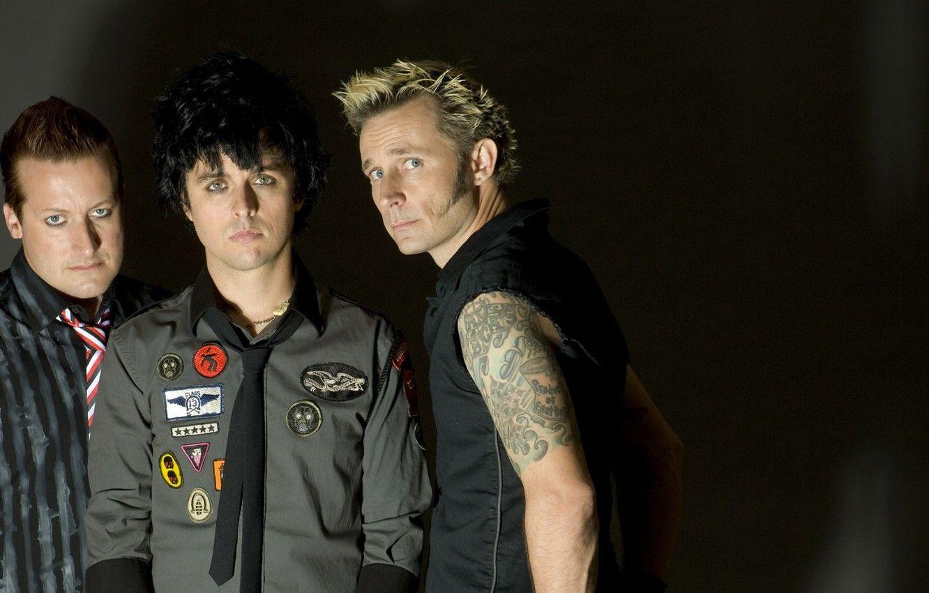 1332x850 Wallpaper green day, mike dirnt, billie joe armstrong, tre cool