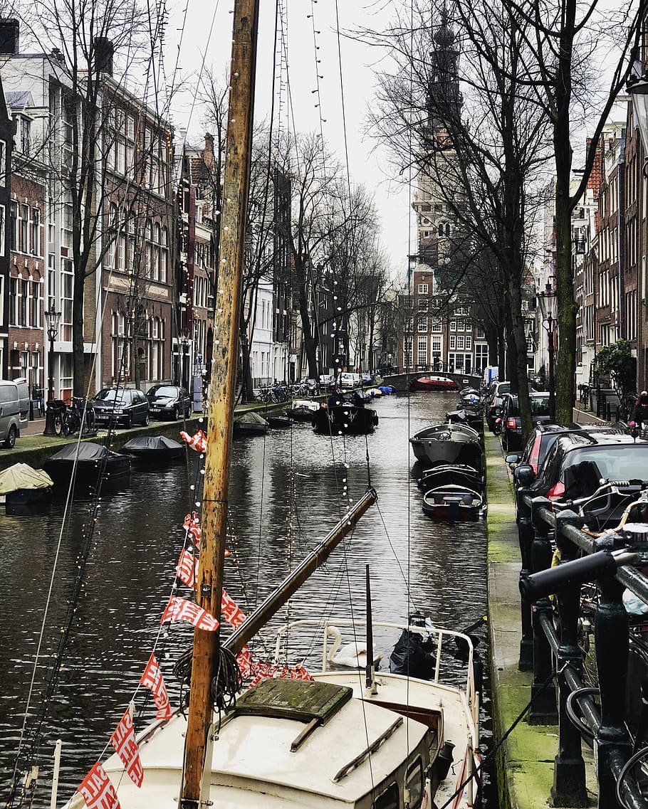 910x1137 HD wallpaper: amsterdam, netherlands, groenburgwal 59i, canal