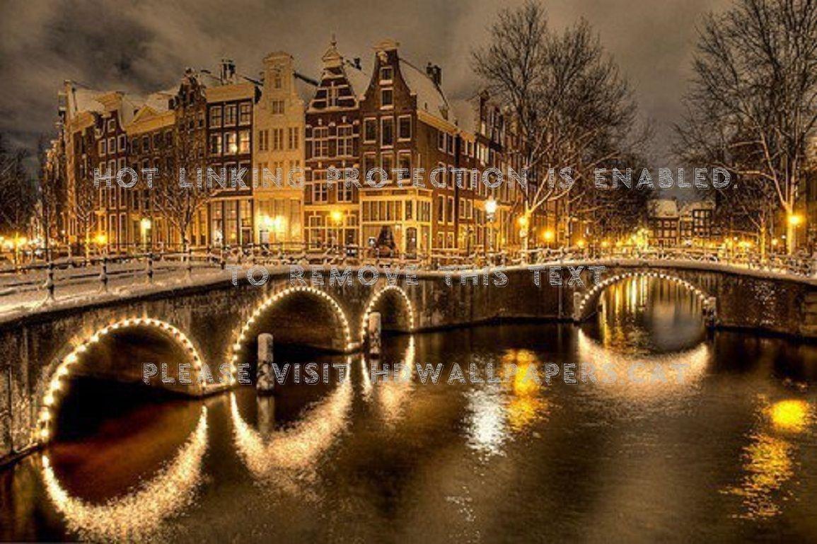 1155x769 a winter's night amsterdam reflections city