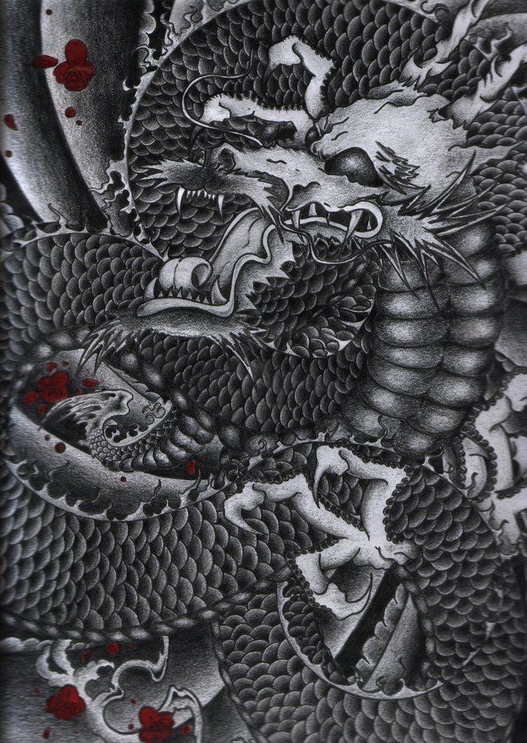 752x1061 Japanese Dragon Wallpaper
