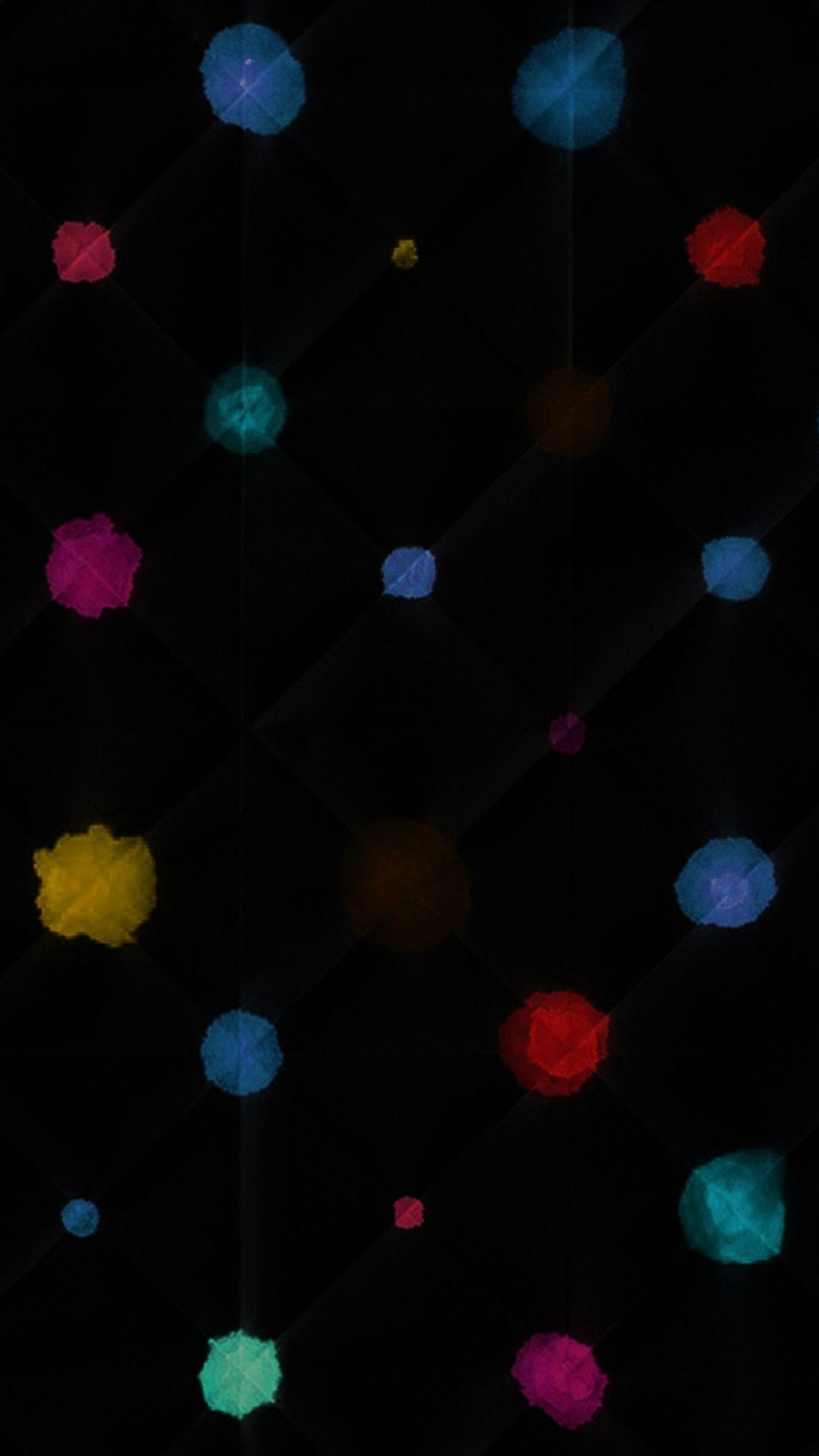 1080x1920 Watercolor Dots Dark Pattern iPhone 8 Wallpaper Free Download