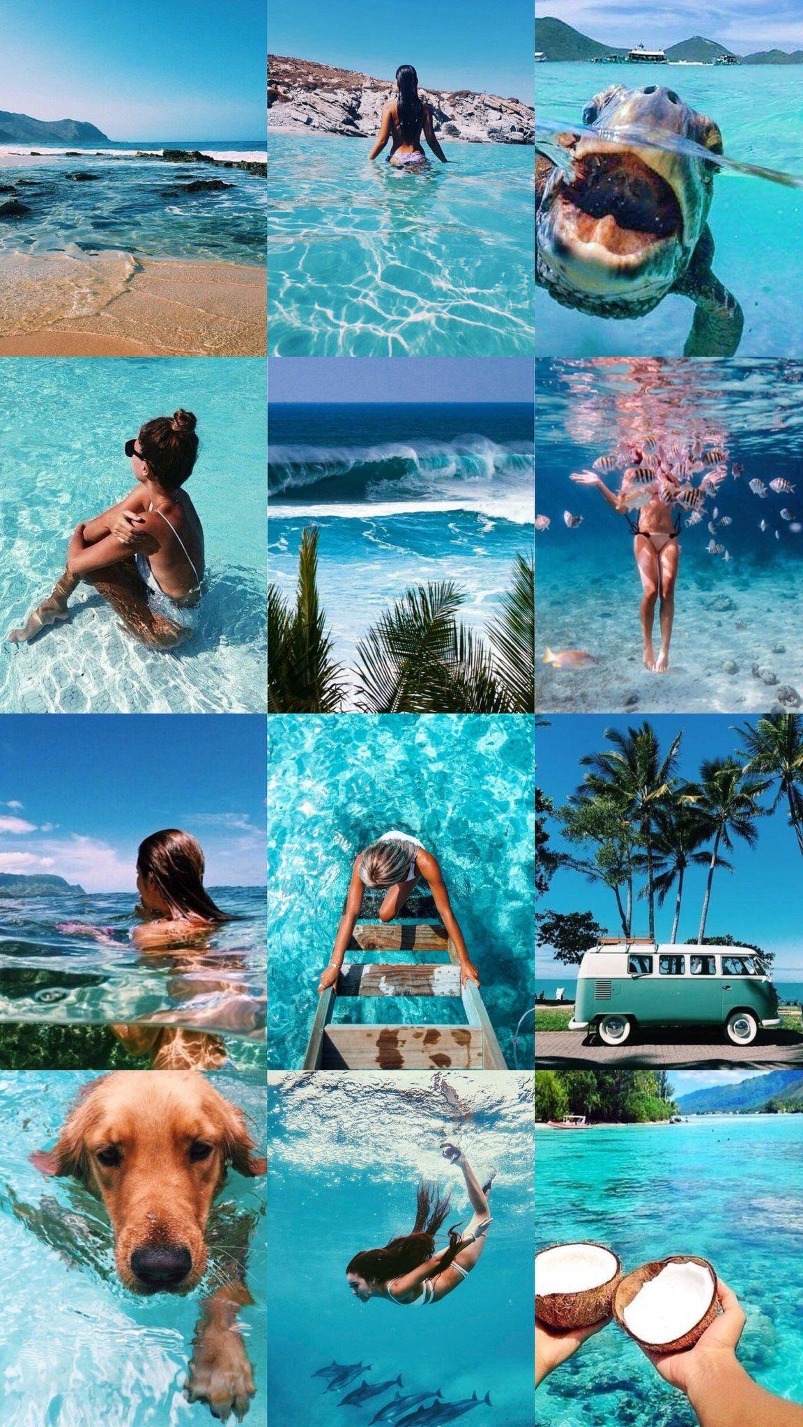 Beach vibes  Aesthetic collage Beach vibe Aesthetic wallpapers