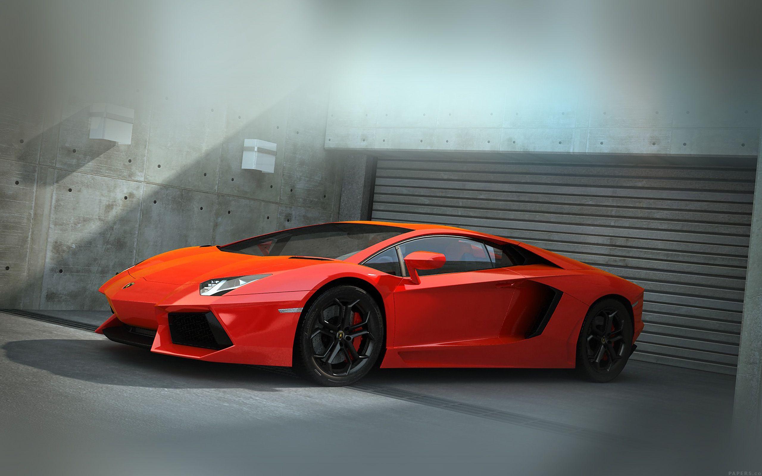 2560x1600 Red Lamborghini Parked Car Art