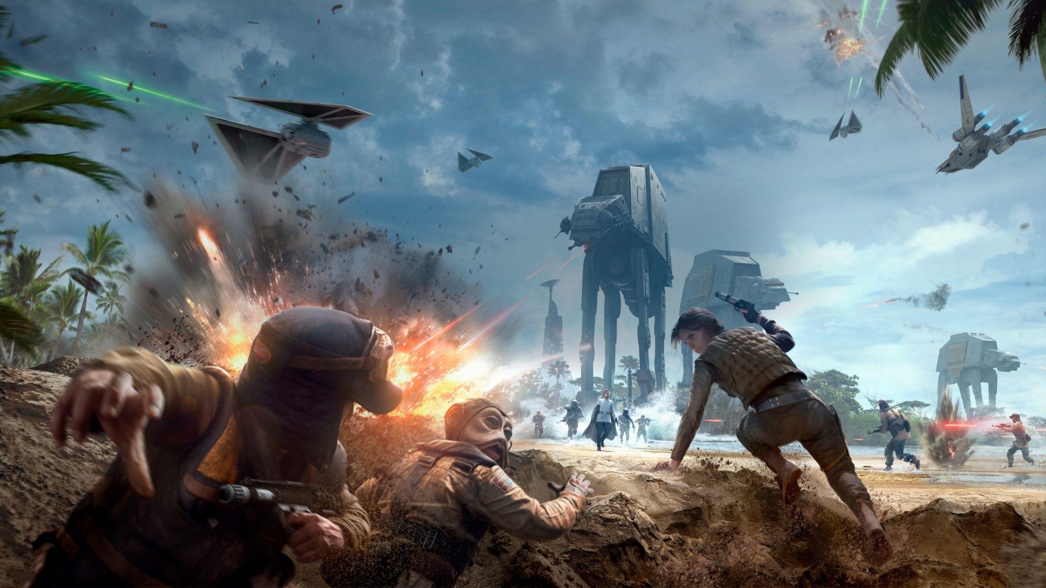 2048x1152 Star Wars Battlefront Rogue One Scarif Wallpaper