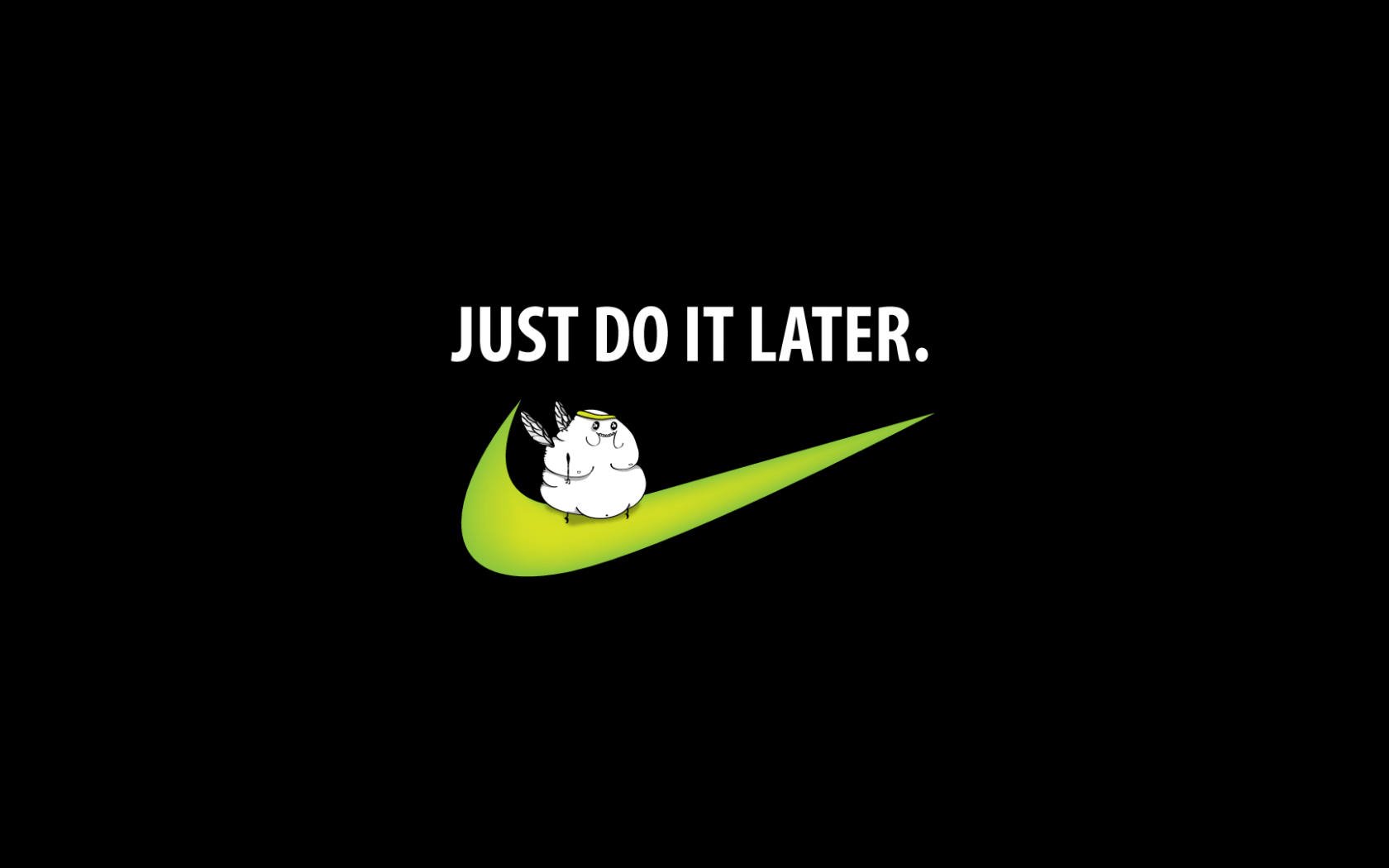 1680x1050 Free download Nike Motivational Quotes Wallpaper Just do it later