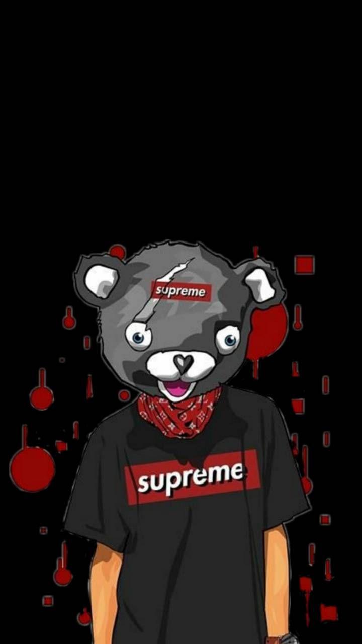 720x1280 Supreme Bear wallpaper