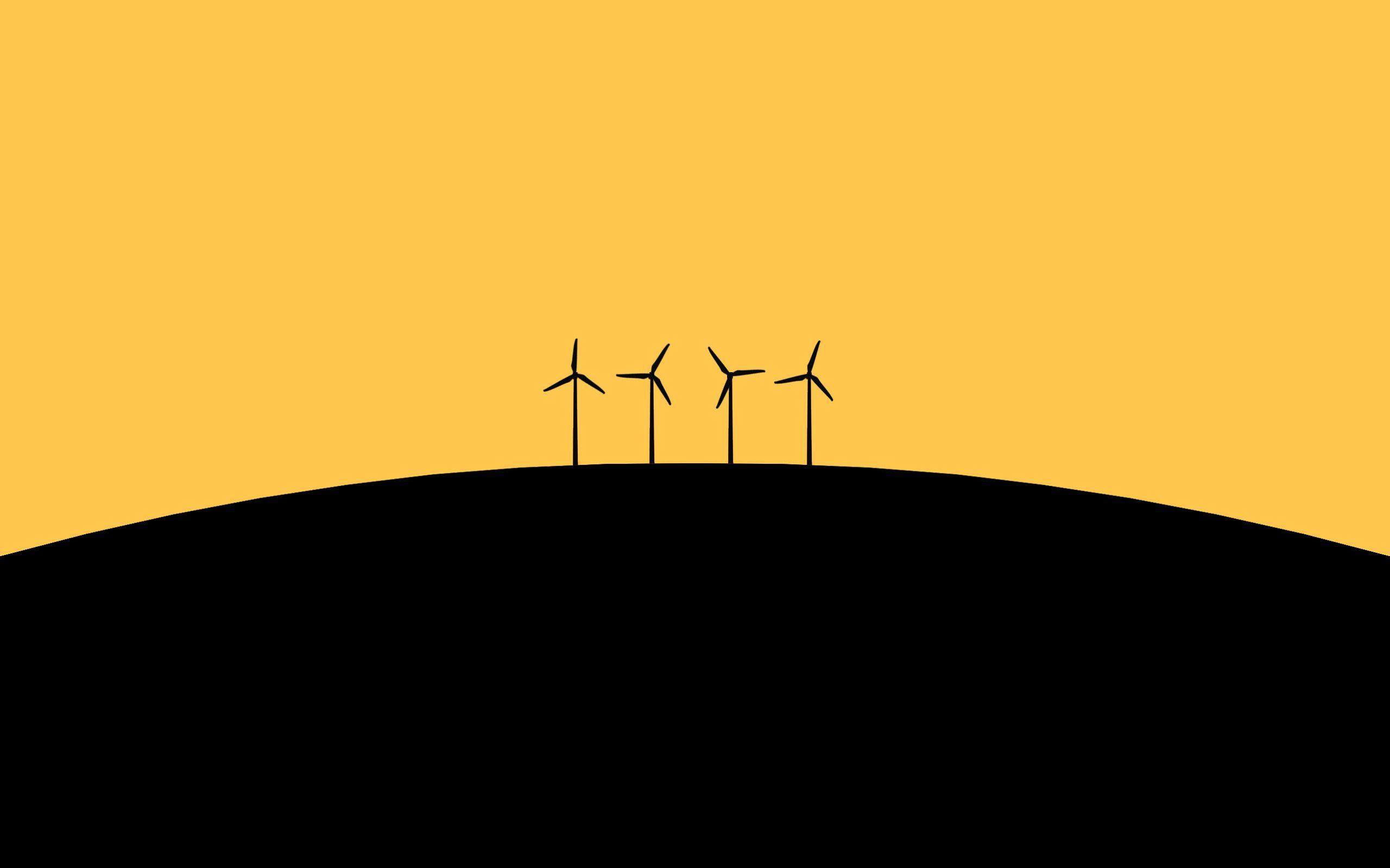 2560x1600 minimalism, Black, Yellow Wallpaper HD / Desktop and Mobile Background