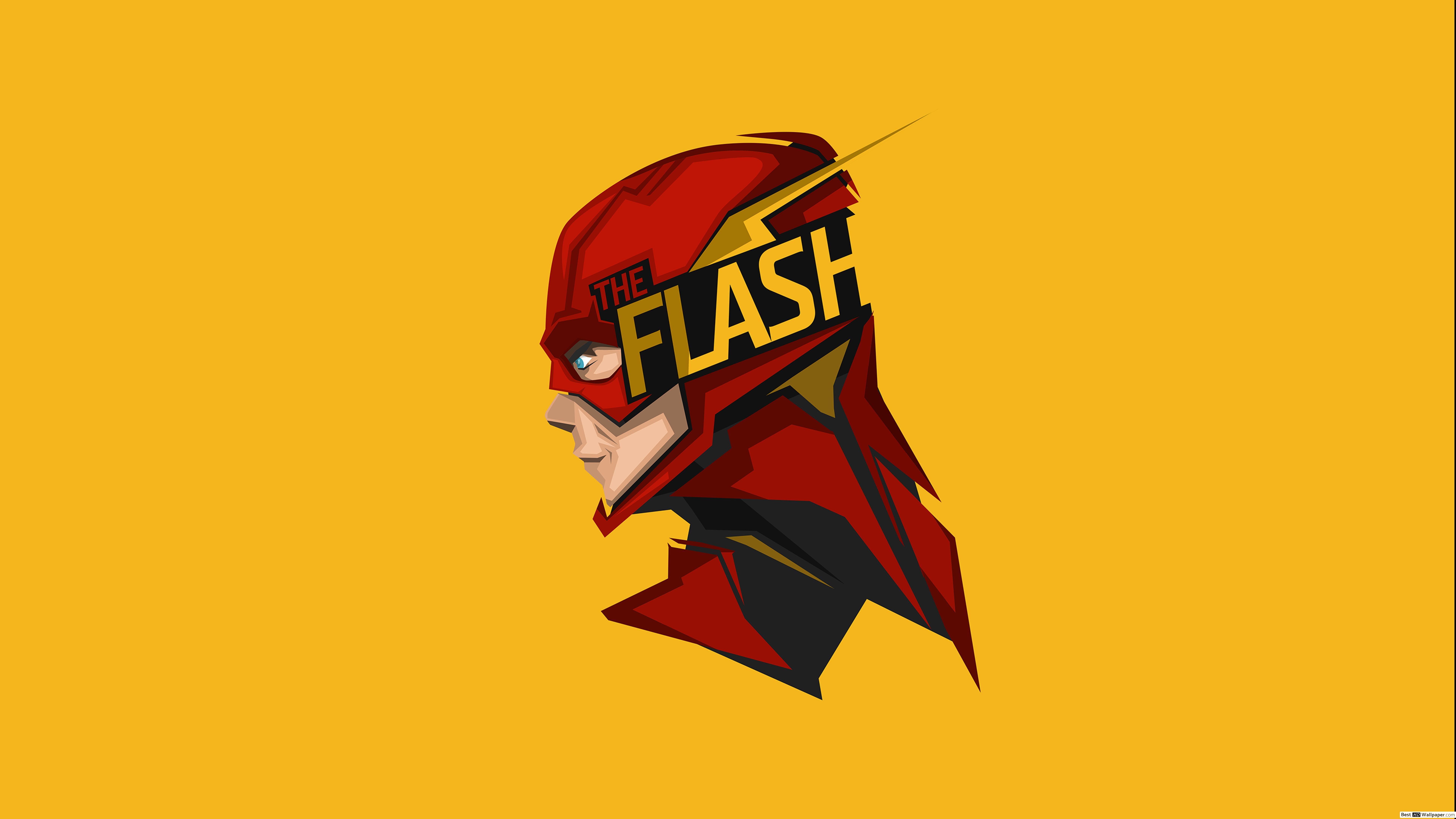 7680x4320 The Flash in yellow wallpaper minimalist HD wallpaper download