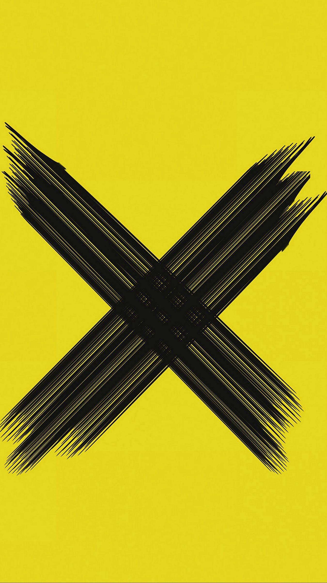 1350x2400 Download wallpaper 1350x2400 cross, symbol, brushstrokes