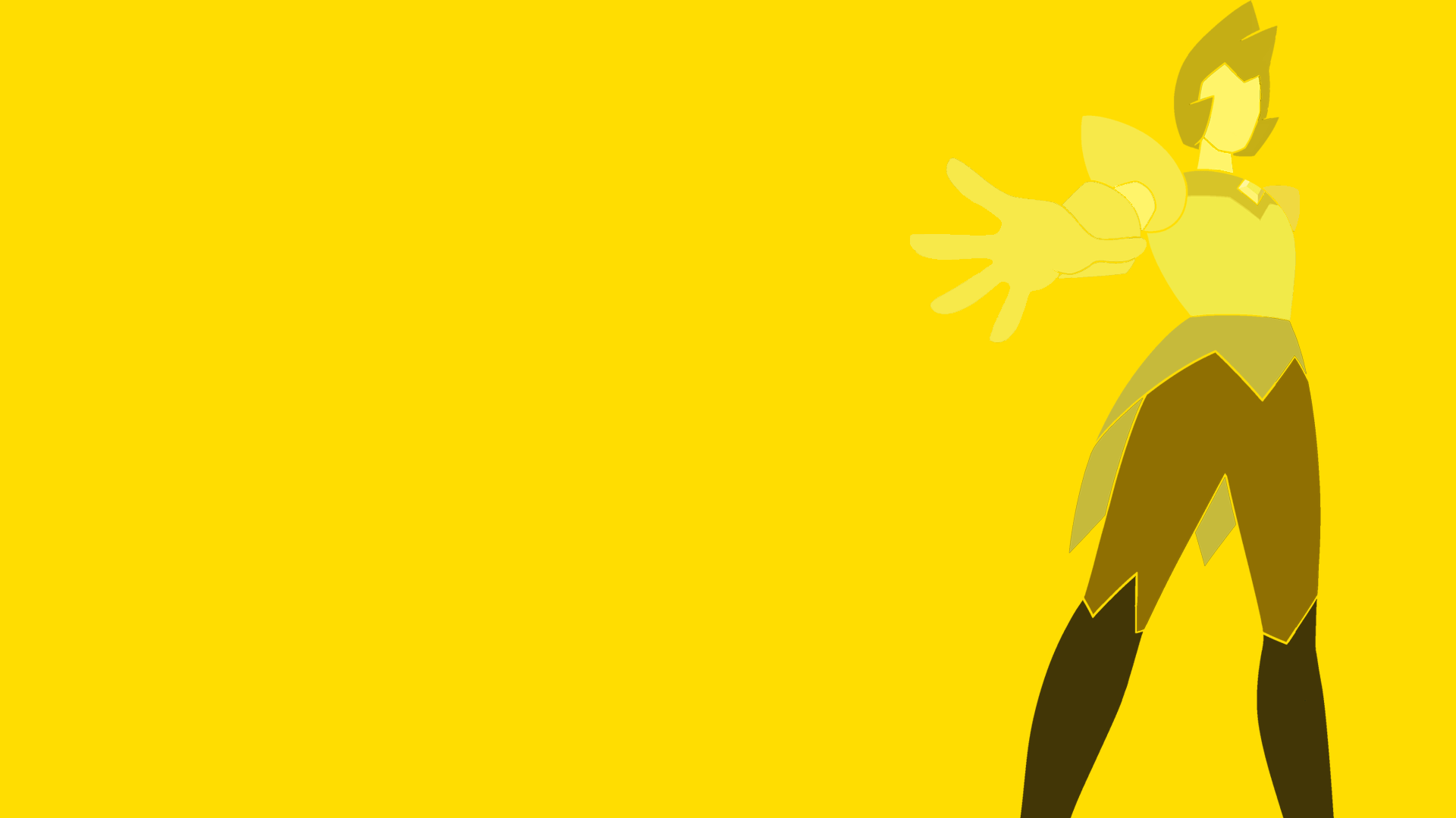 1920x1080 Minimalist wallpaper of Yellow Diamond