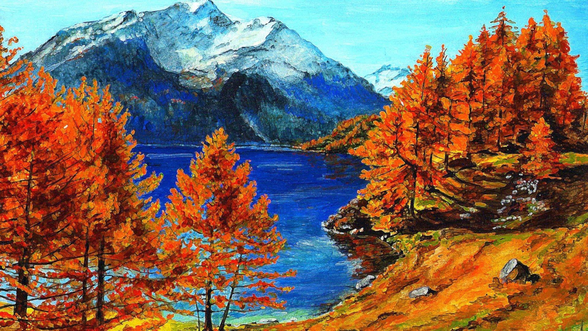 1920x1080 Fall Mountain Desktop