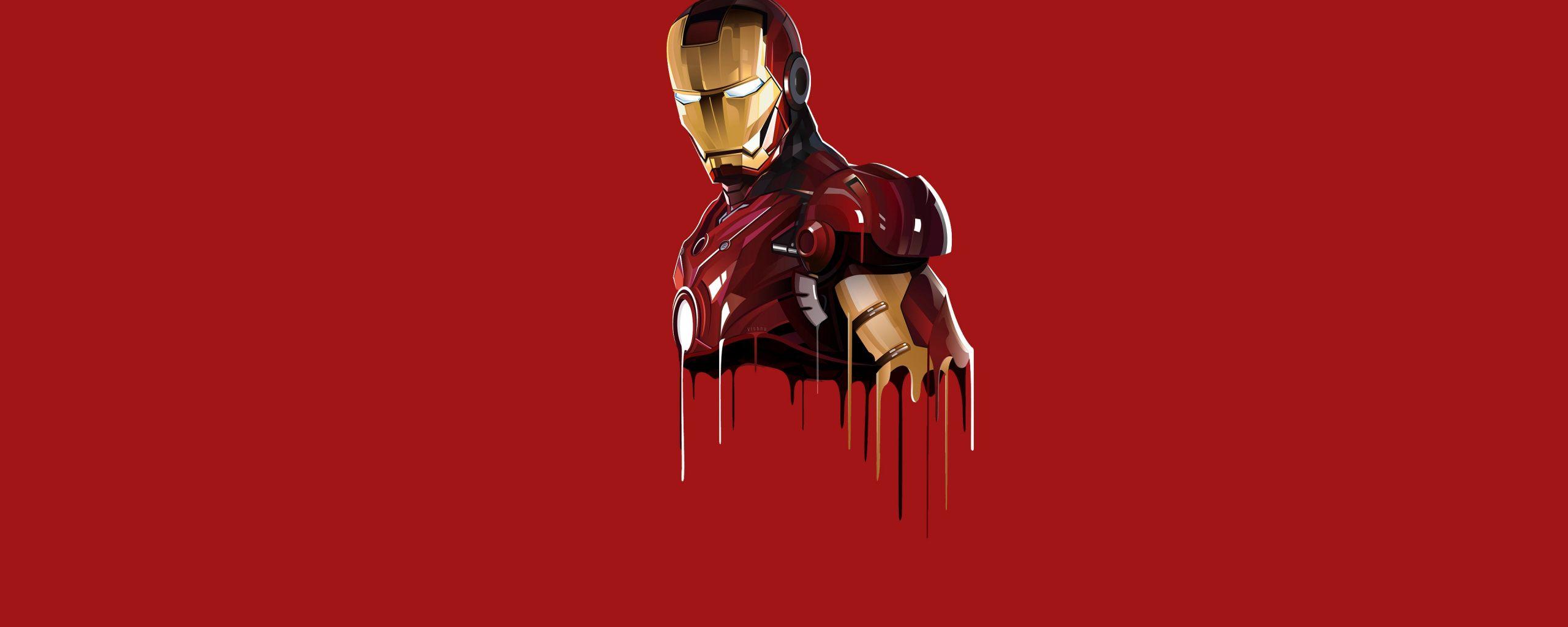 2560x1024 Download Iron man, minimal, art wallpaper, 2560x Dual Wide
