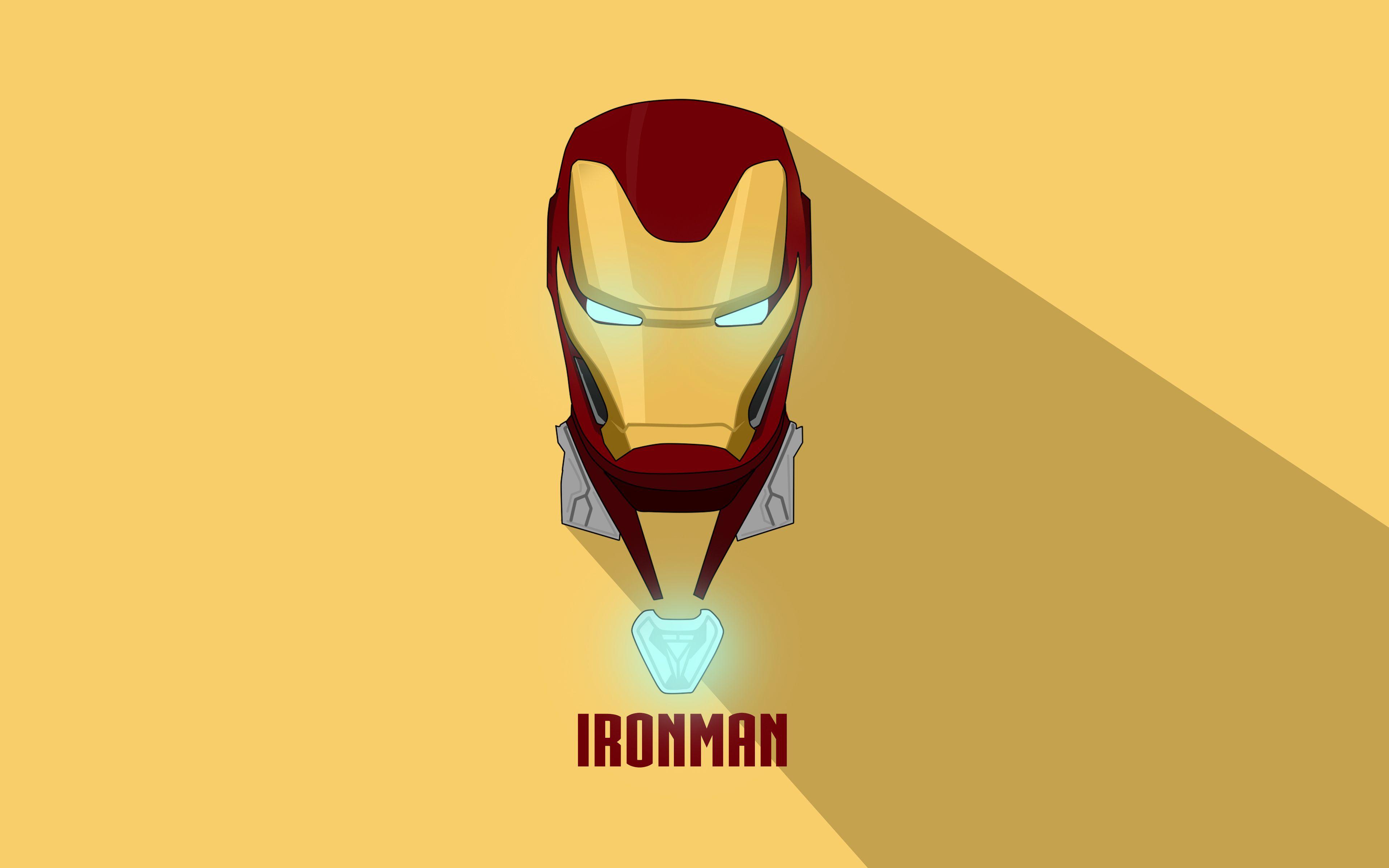 3840x2400 Artwork, Iron Man, Minimal, Wallpaper Man Logo HD