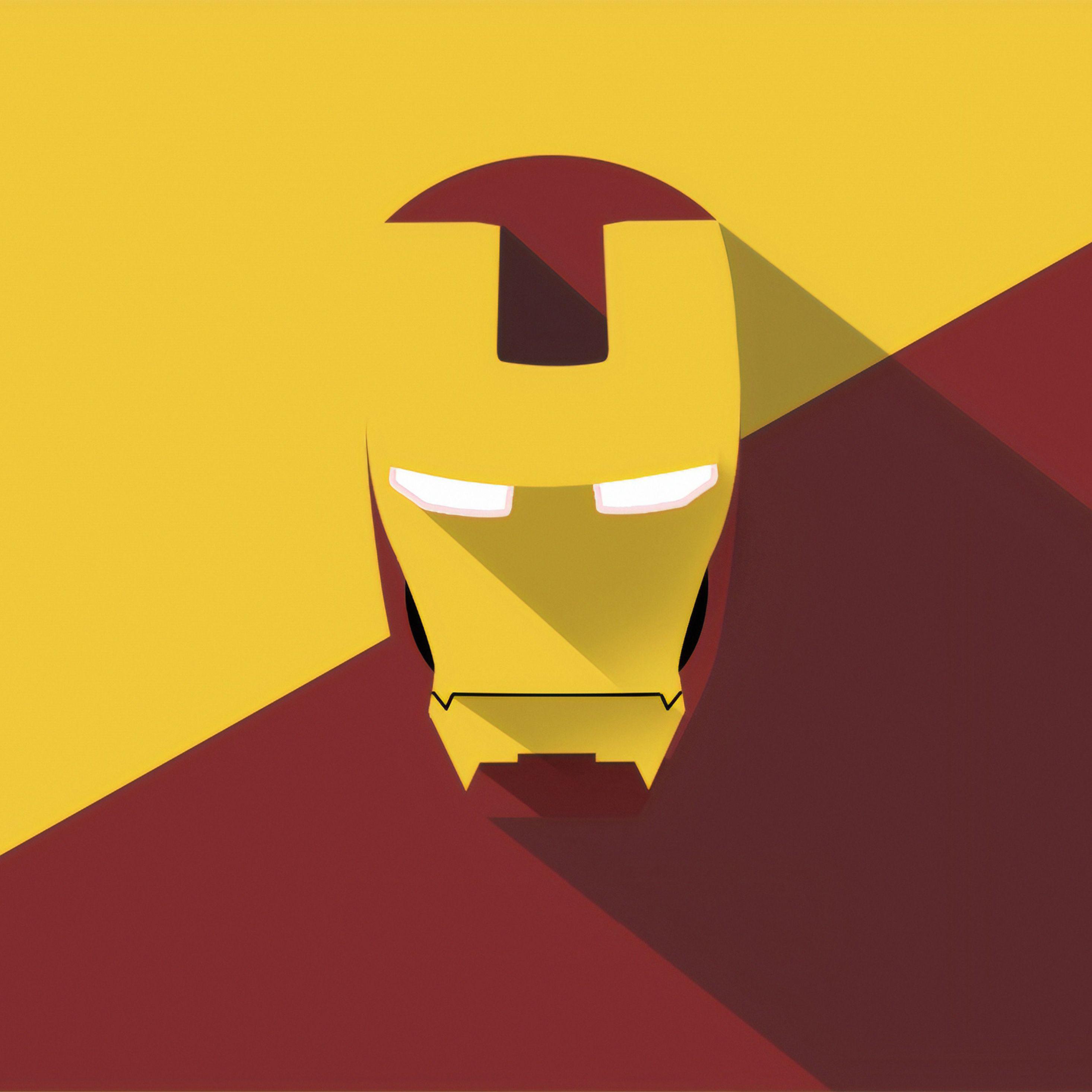2932x2932 Iron Man Mask Minimal iPad Pro Retina Display Wallpaper