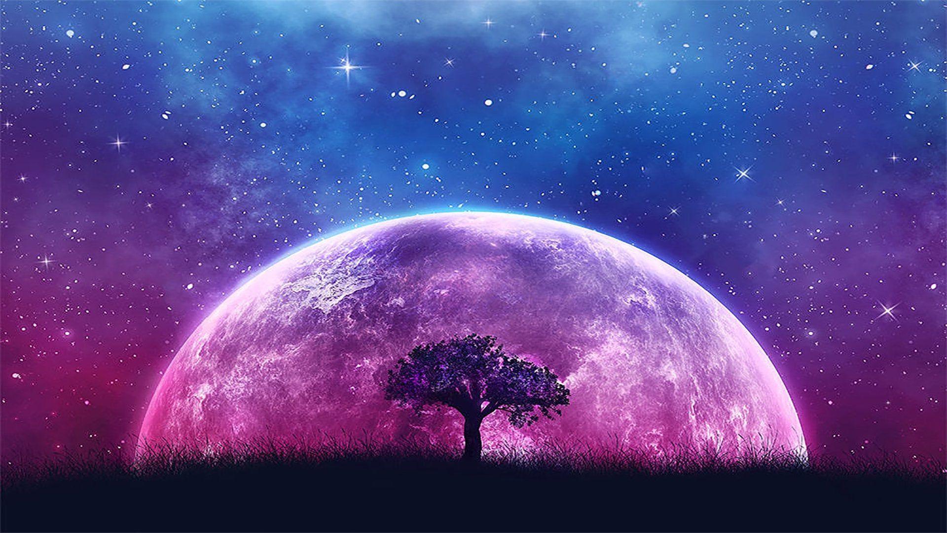 Aesthetic Galaxy Background Landscape : You can download the background