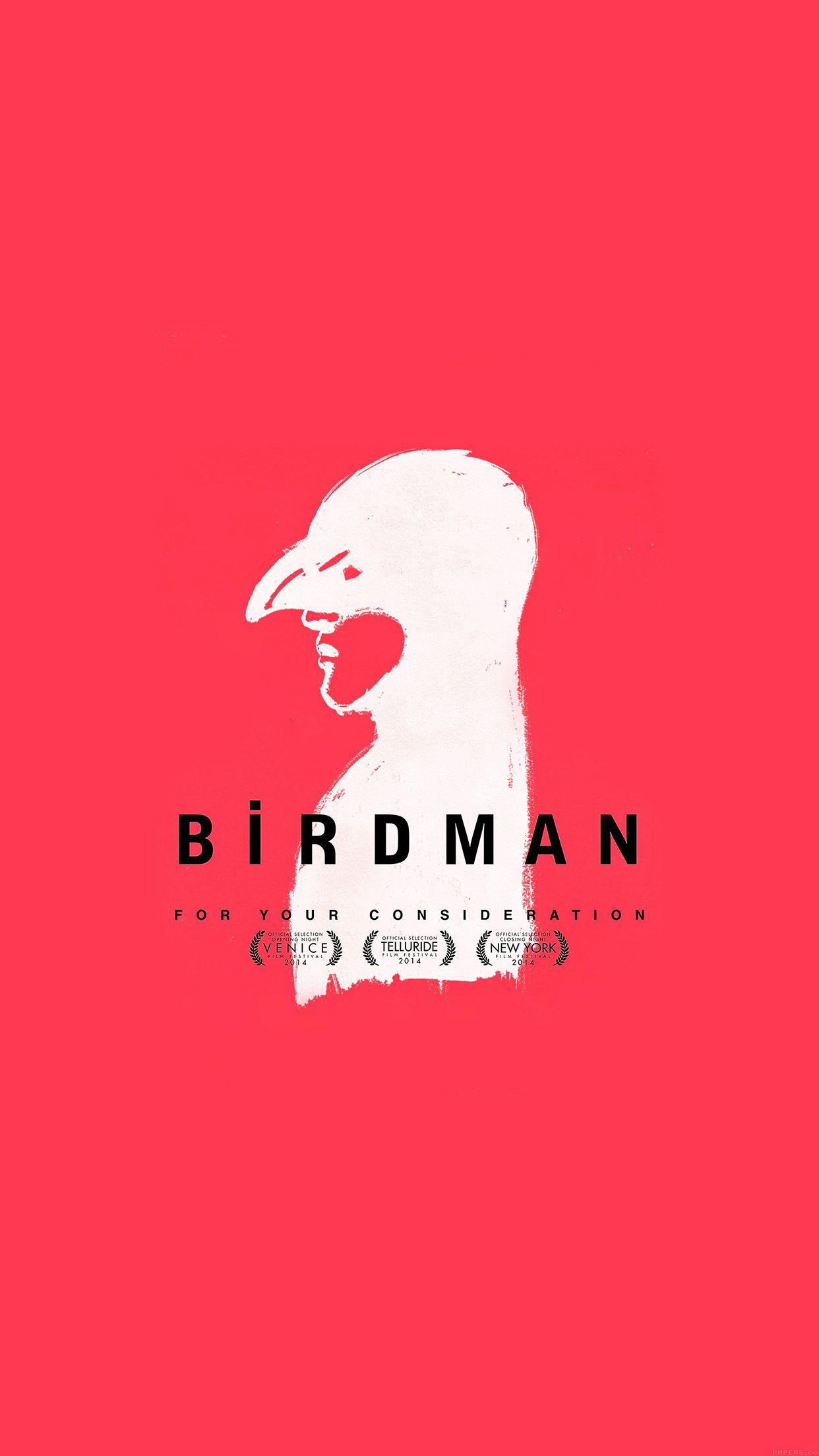 1242x2208 Birdman Poster Red Film