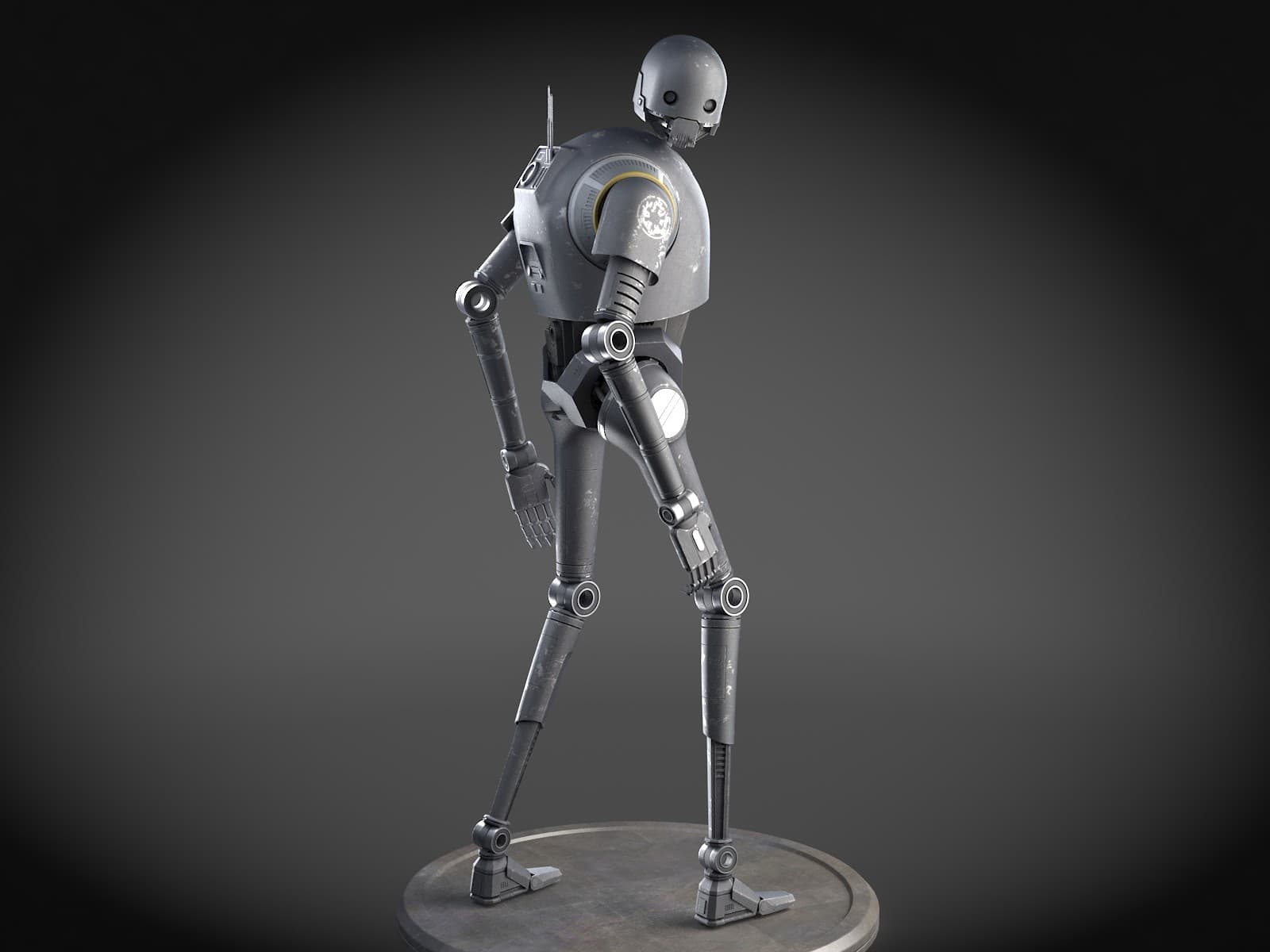 1600x1200 Star Wars K 2SO Droid 3D Model
