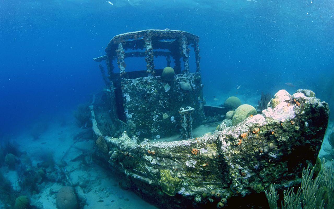 1280x800 Coral Reef Sunken Ship