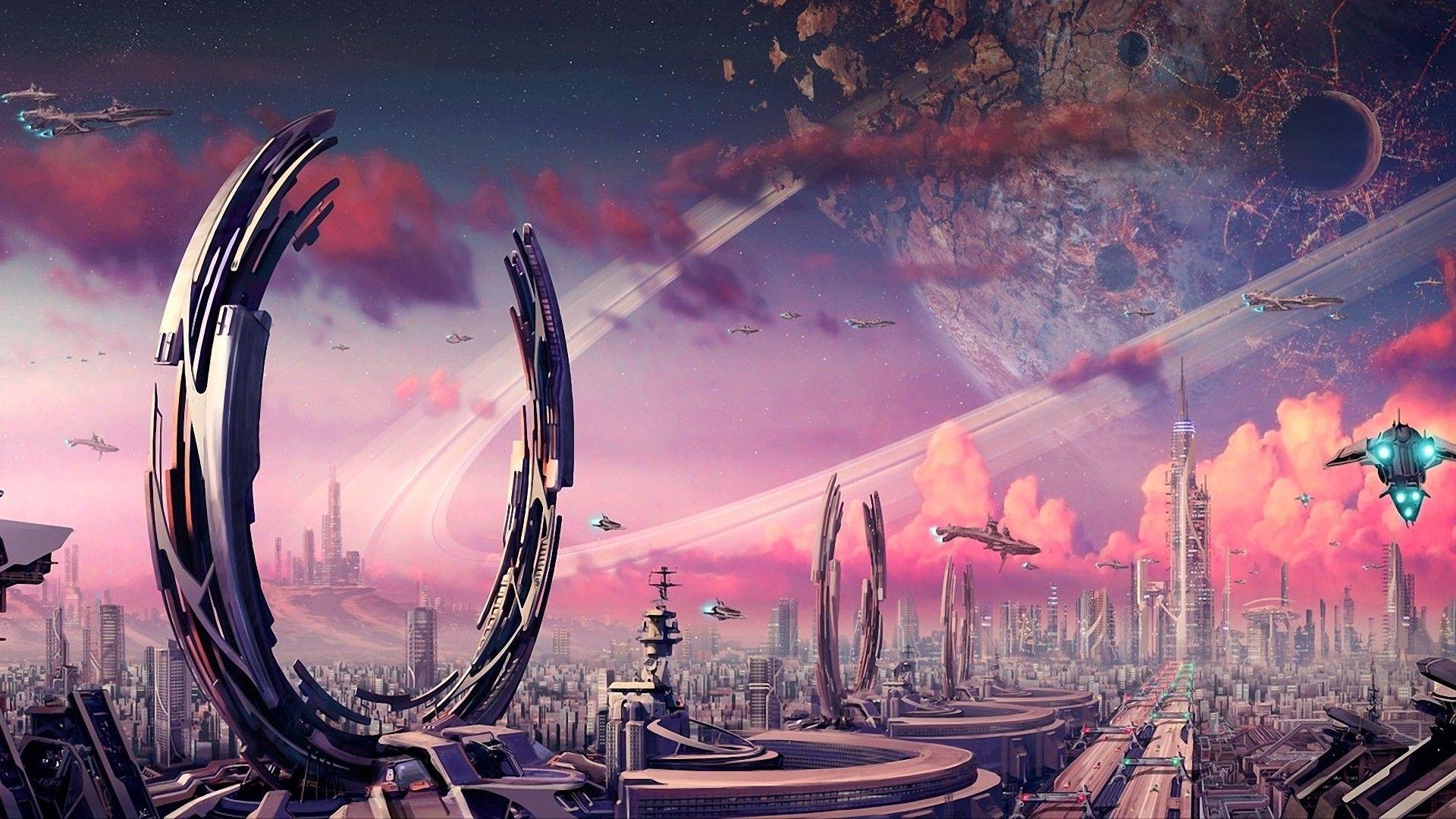 1920x1080 Futuristic City Wallpaper. Fantendo Fanon