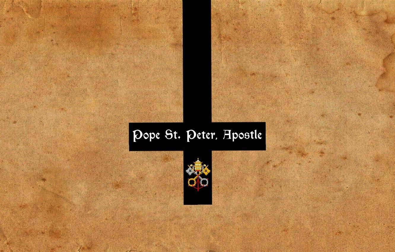 1332x850 Wallpaper cross, keys, Jesus, Saint Peter's Basilica in Rome, christianity, catholic church, Pope, Saint Peter, reverse, The prince of the apostles, Crucifixion on the contrary image for desktop, section разное