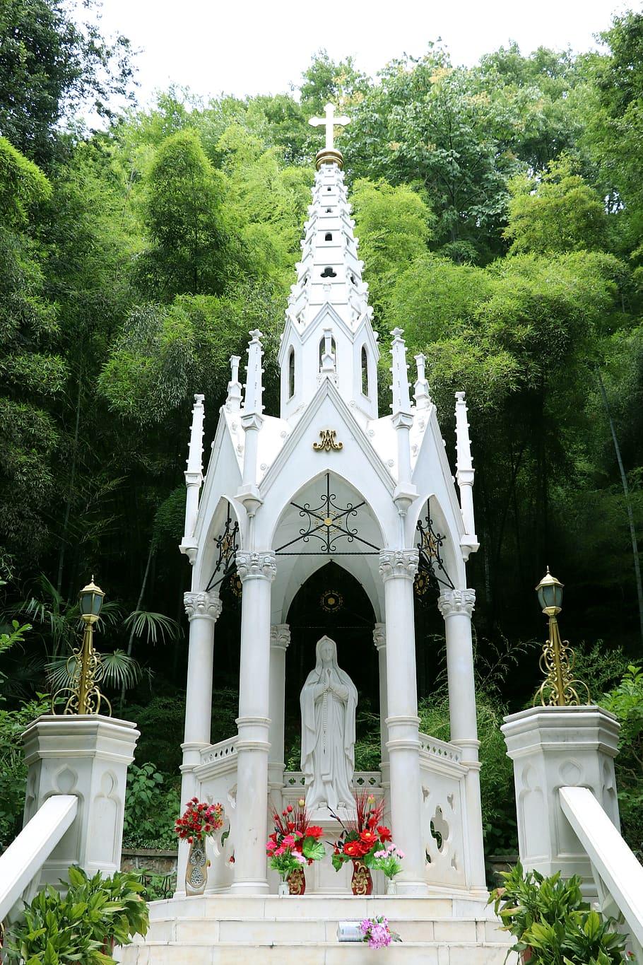 910x1365 HD wallpaper: bamboo, building, sheshan, the catholic church, our