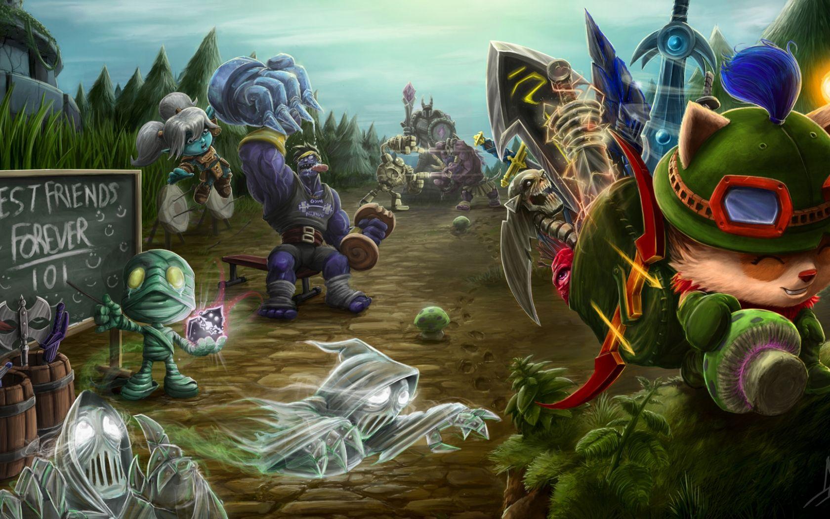 1680x1050 Free download alistar teemo league of legends game HD wallpaper
