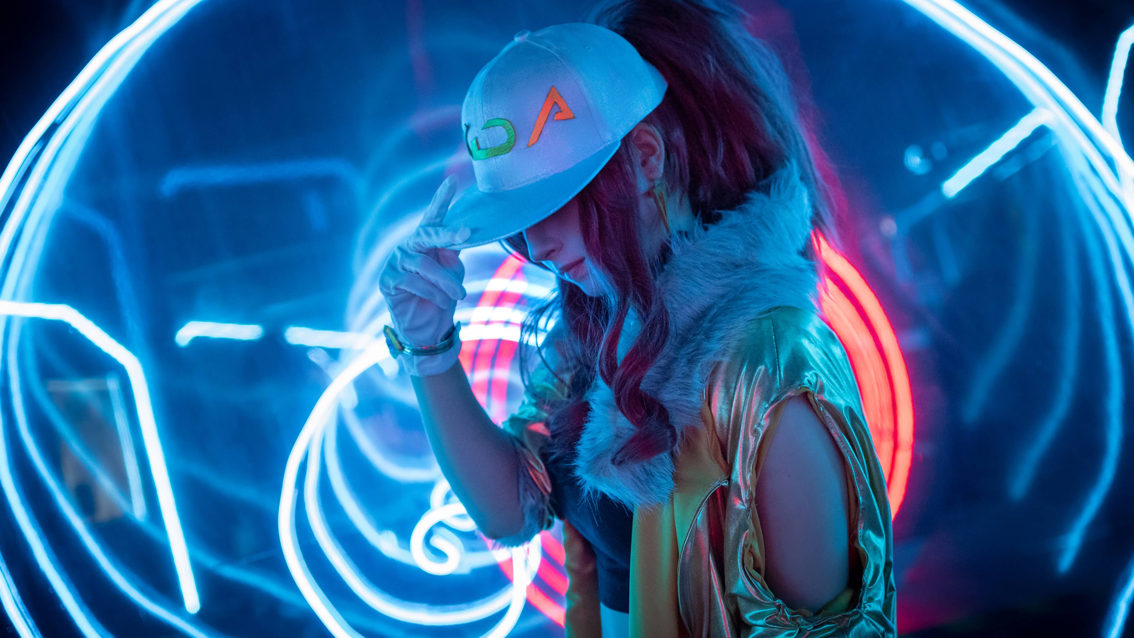 3840x2160 KDA Akali Cosplay 4K Wallpaper