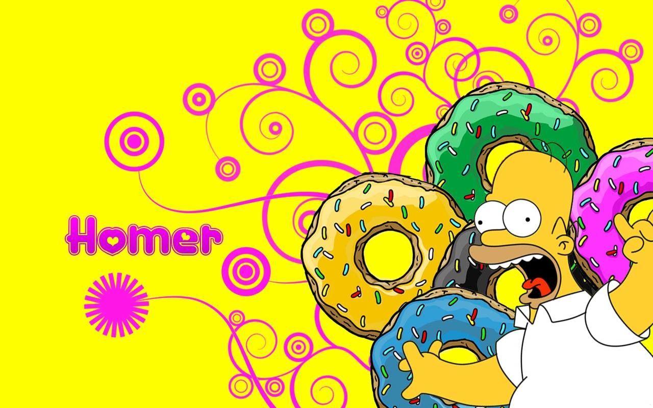 1280x800 Simpsons Donut Wallpaper
