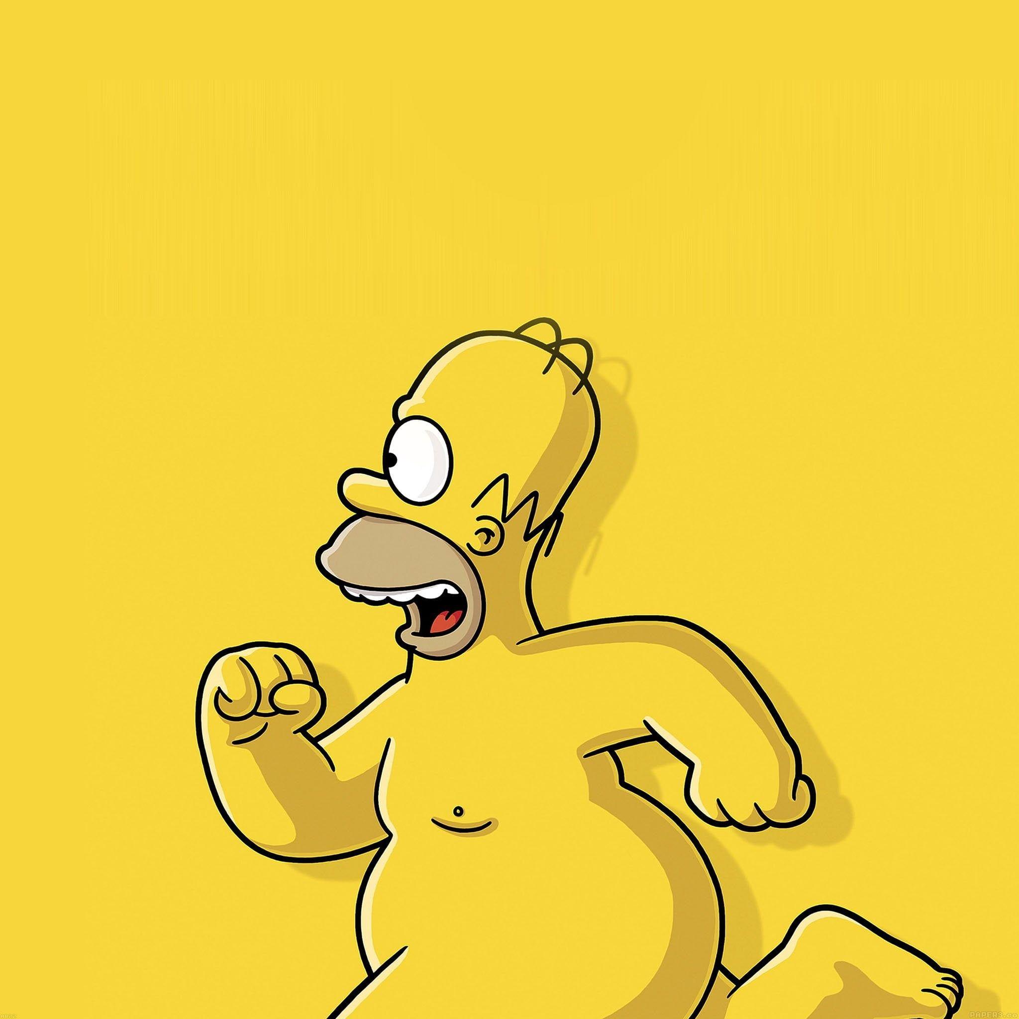 2048x2048 Simpson character illustration, Homer Simpson, The Simpsons HD