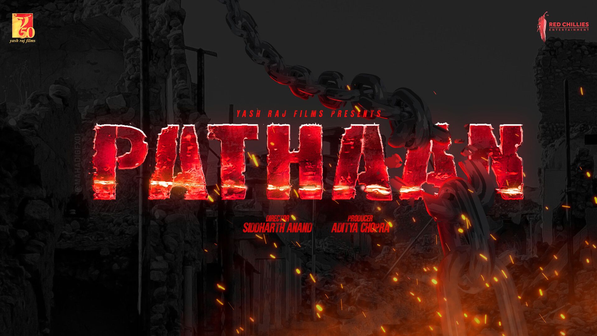 1920x1080 Pathaan Movie Fanmade Poster Design