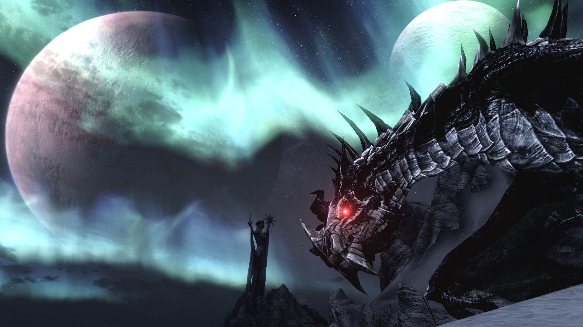 1920x1080 Dragon Skyrim Wallpaper HD