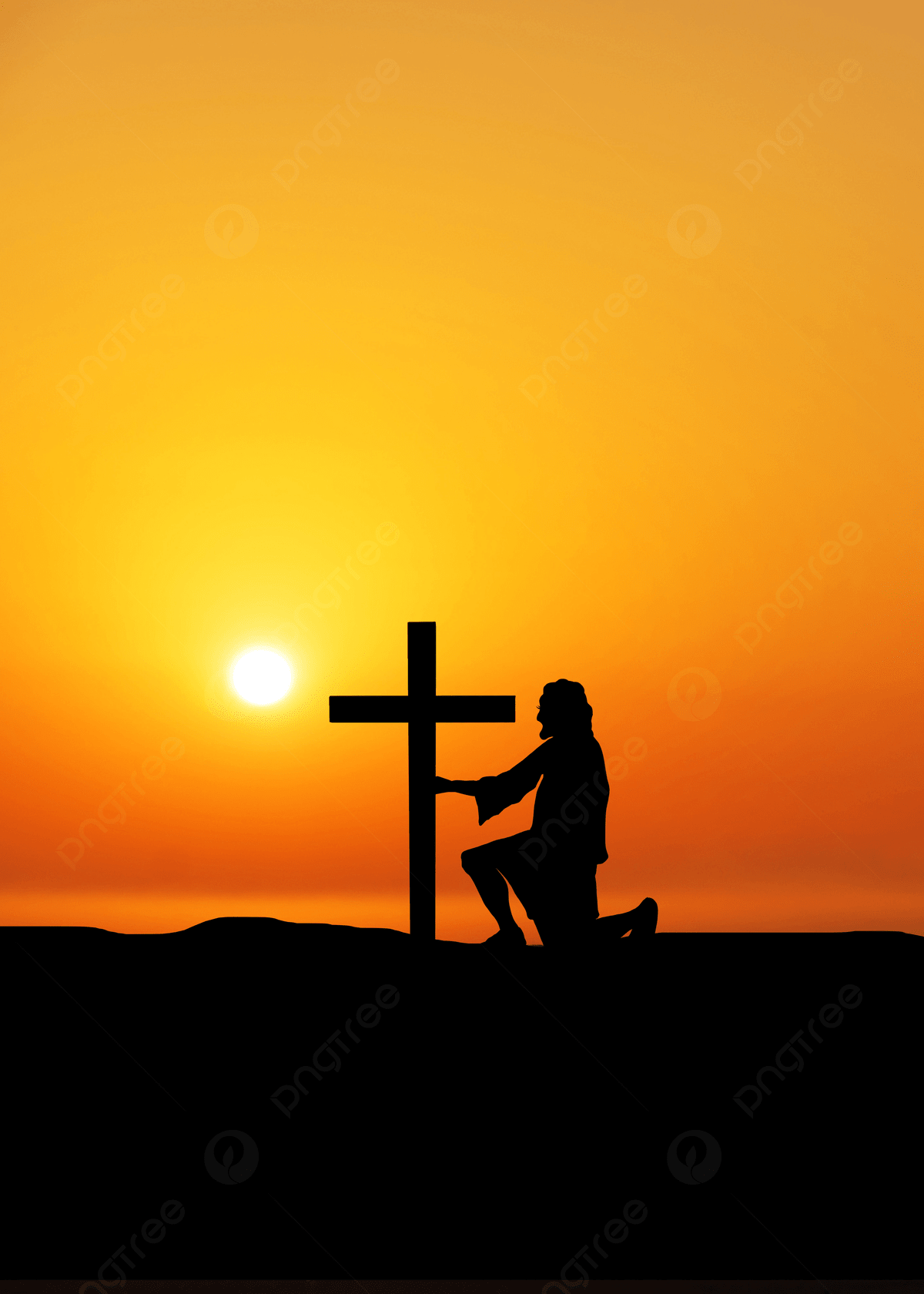 1200x1680 Wallpaper Siluet Salib Yesus Kristen Tuhan Latar belakang Gambar Untuk Download Gratis