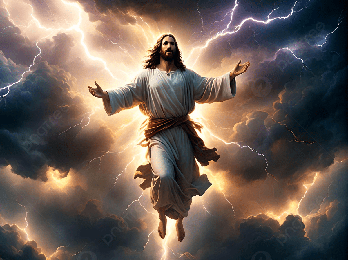 1200x898 Background Gambar Yesus Dengan Kilat Di Langit, Agama, Tuhan Yesus, Tuhan Memberkati untuk Unduhan Gratis