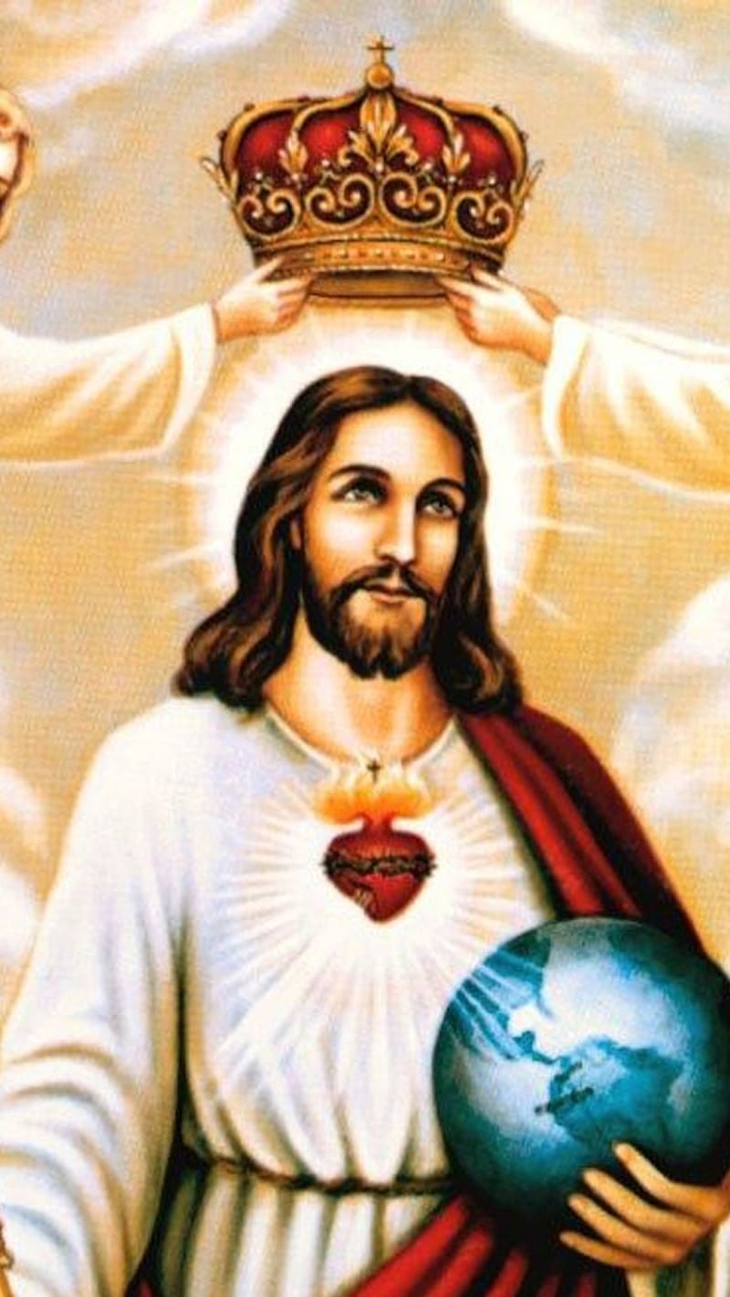 800x1421 Tuhan Yesus Mengenakan Mahkota, dewa, yesus mengenakan, mahkota, dewa, Wallpaper ponsel HD