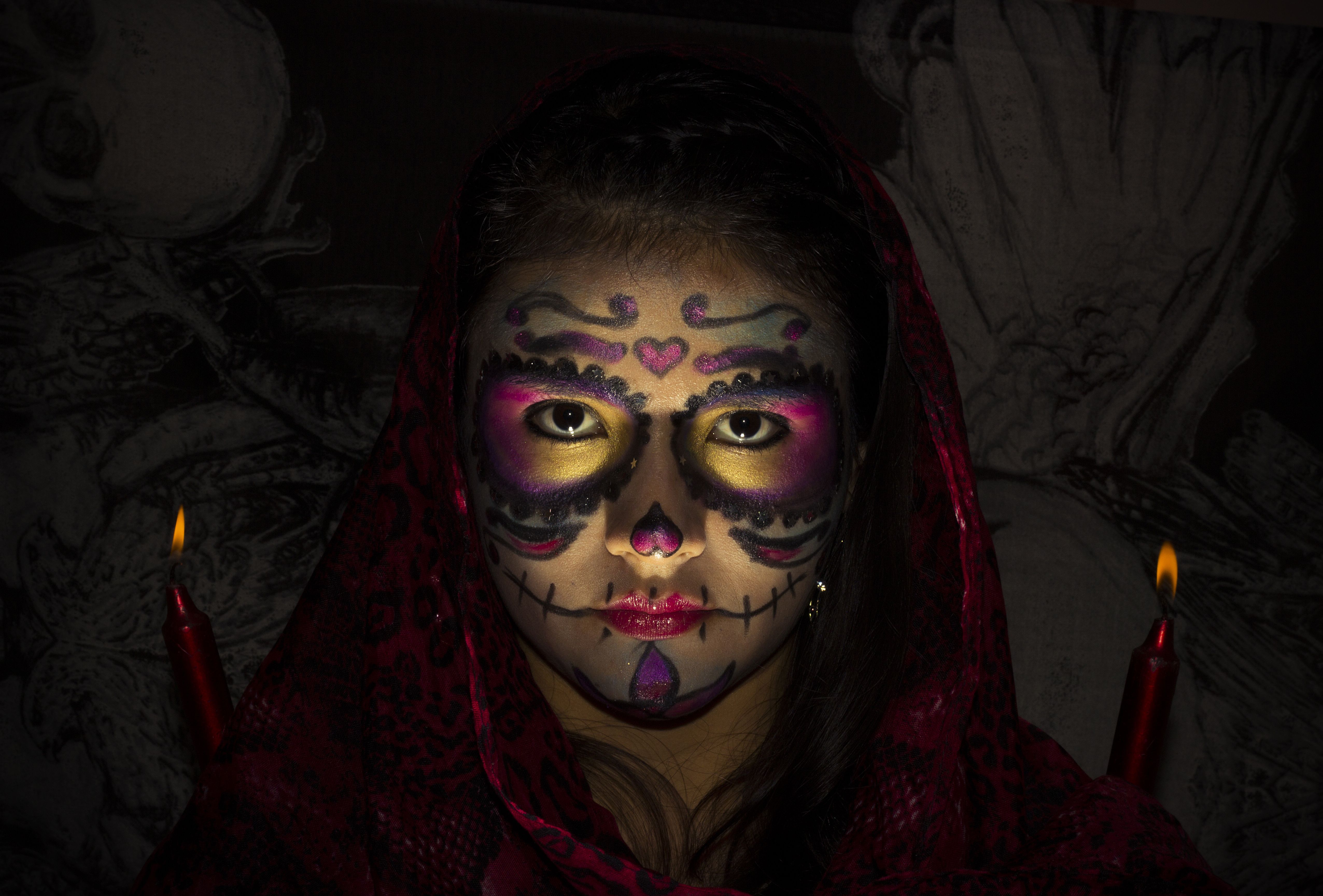 5104x3456 Woman Wallpaper 4K, Scary, Halloween costume, Mexican