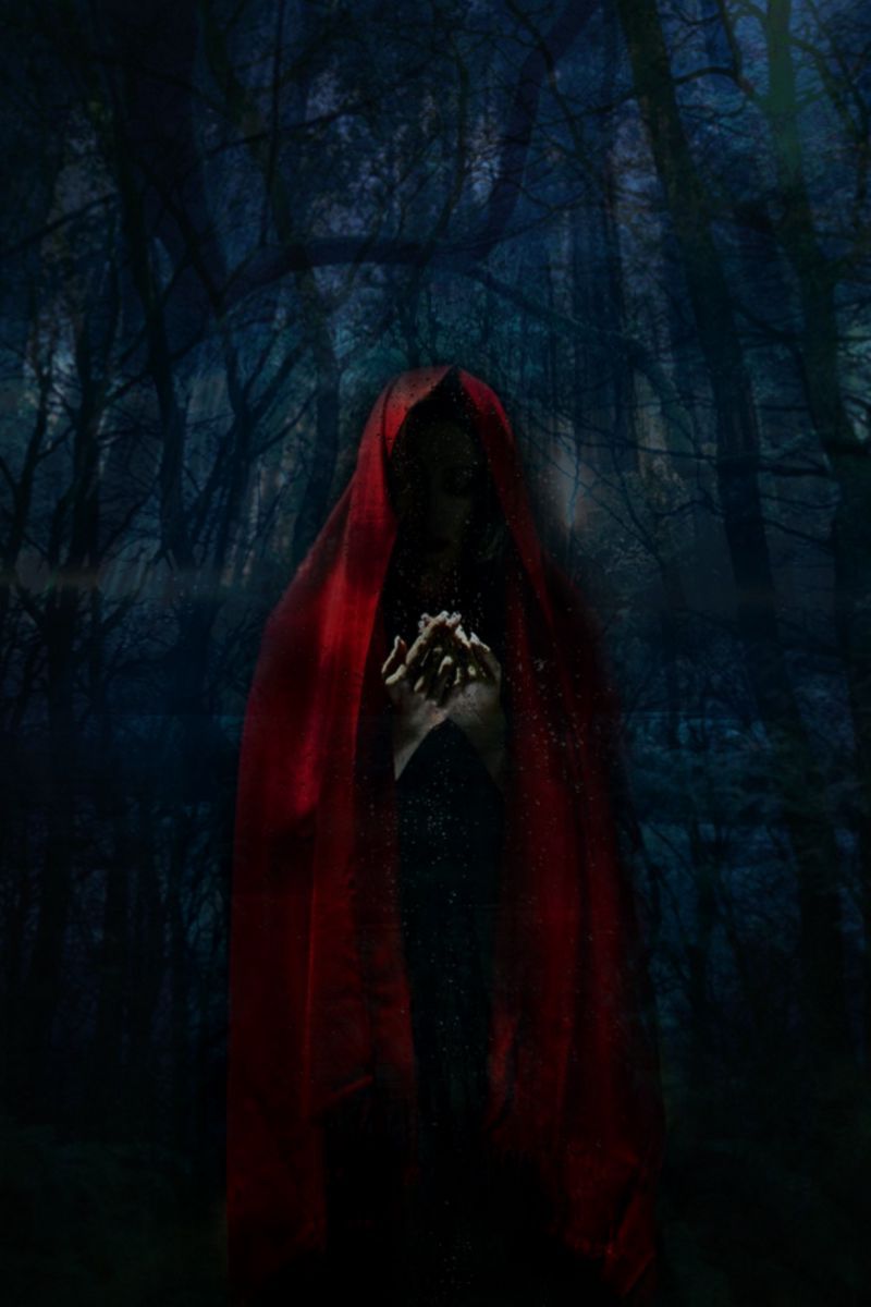 800x1200 Download Wallpaper 800x1200 Woman, Mantle, Creepy, Gloomy, Forest Iphone 4s 4 For Parallax HD Background