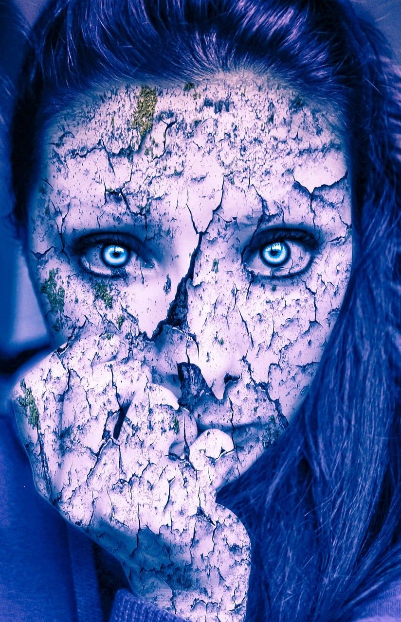 824x1280 Download Horror Woman Dark. Royalty Free Stock Illustration Image