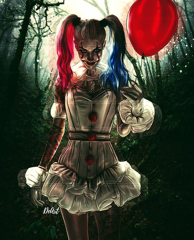 800x990 ParleyWise, harleyquinn, horror, pennywise, HD phone wallpaper