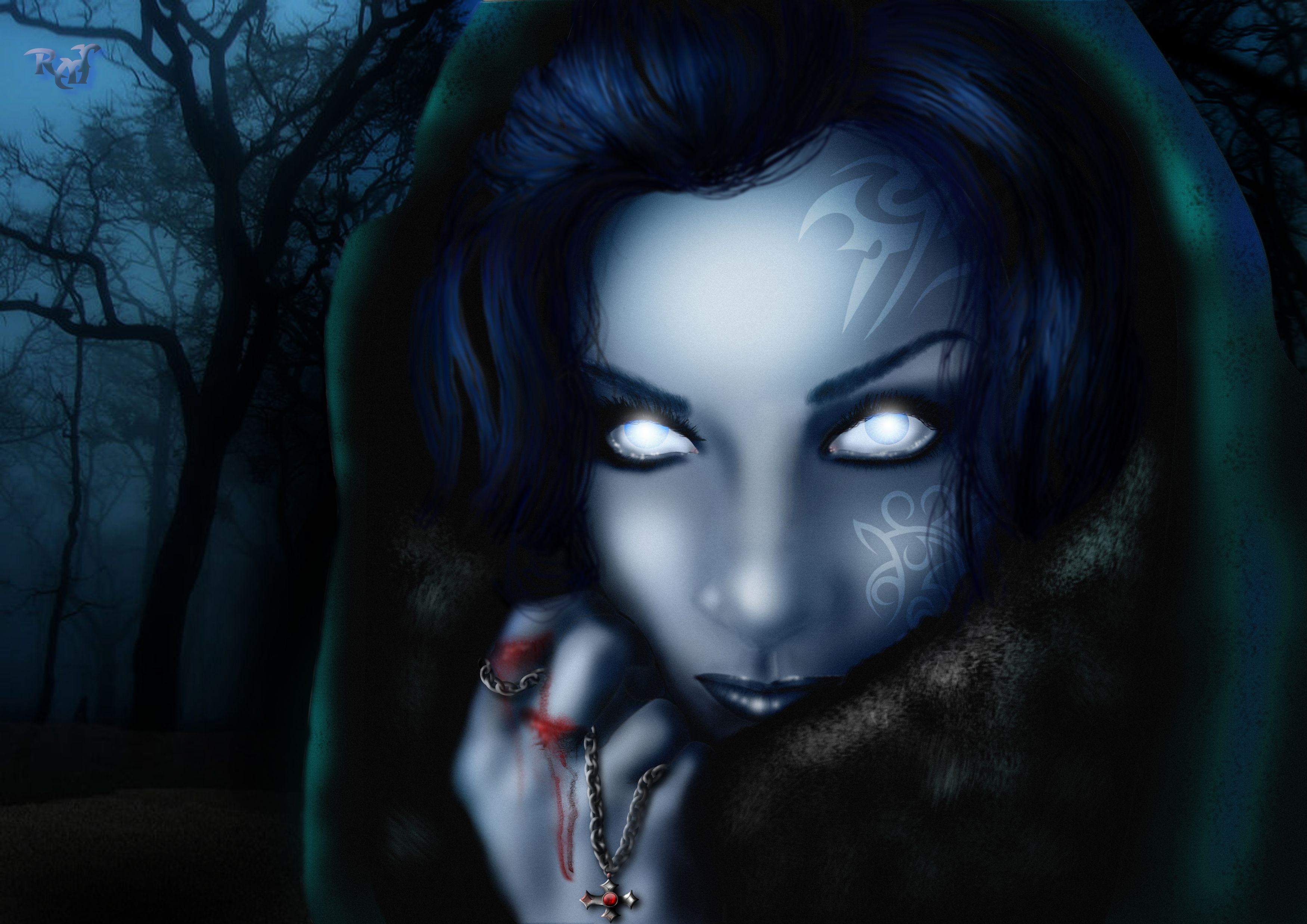 3500x2475 Desktop wallpaper: Evil, Women, Dark 4K free download for PC. 162567