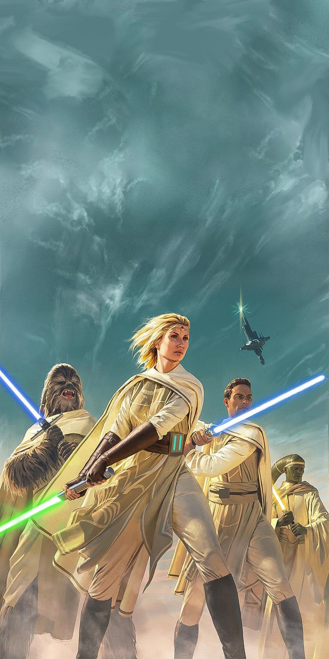 1080x2160 Did a quick Photohop job on this Light of the Jedi wallpaper to fit my phone
