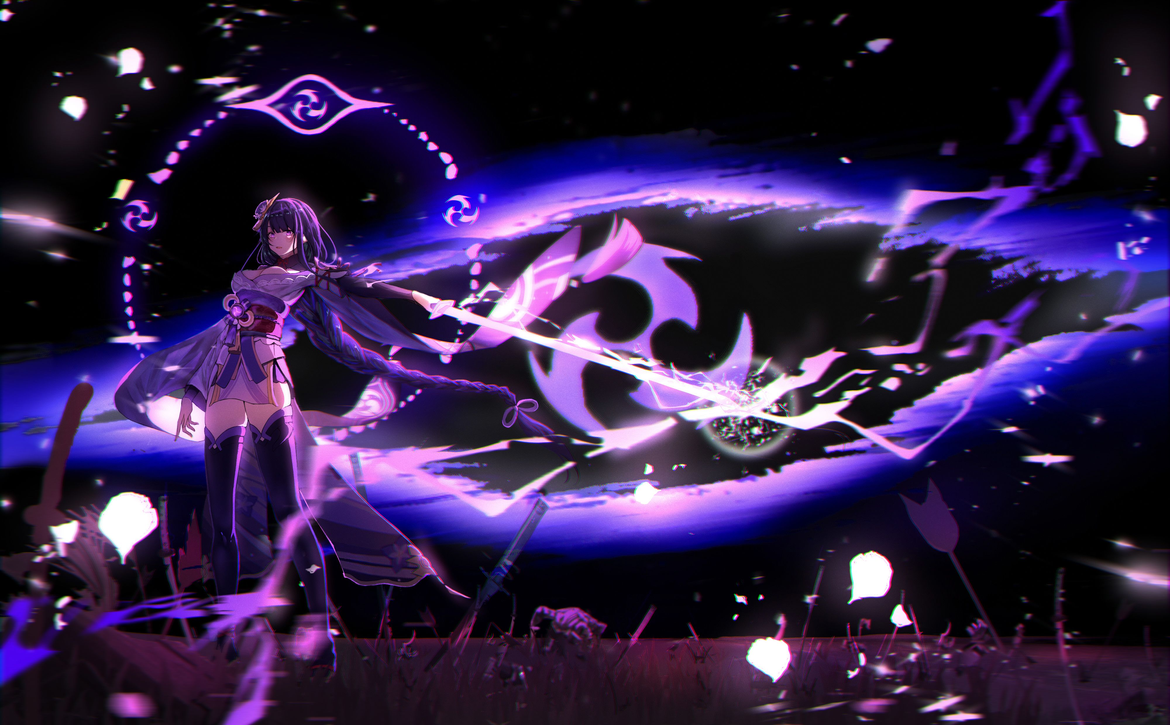 4000x2480 Baal Raiden Shogun Ultra HD Wallpaper Impact by Re:Rinx2480