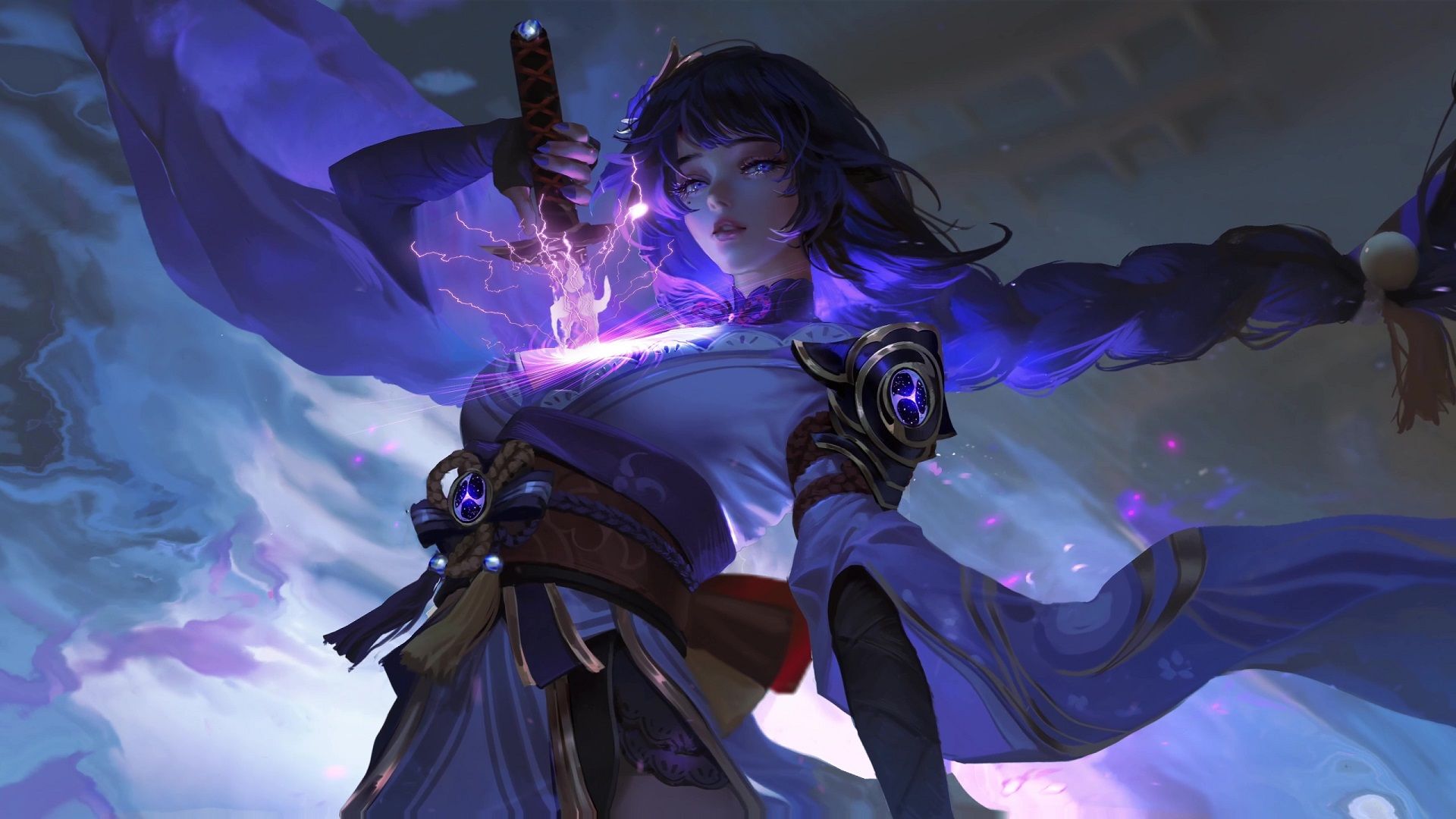 1920x1080 Raiden Shogun Live Wallpaper, Animated Wallpaper