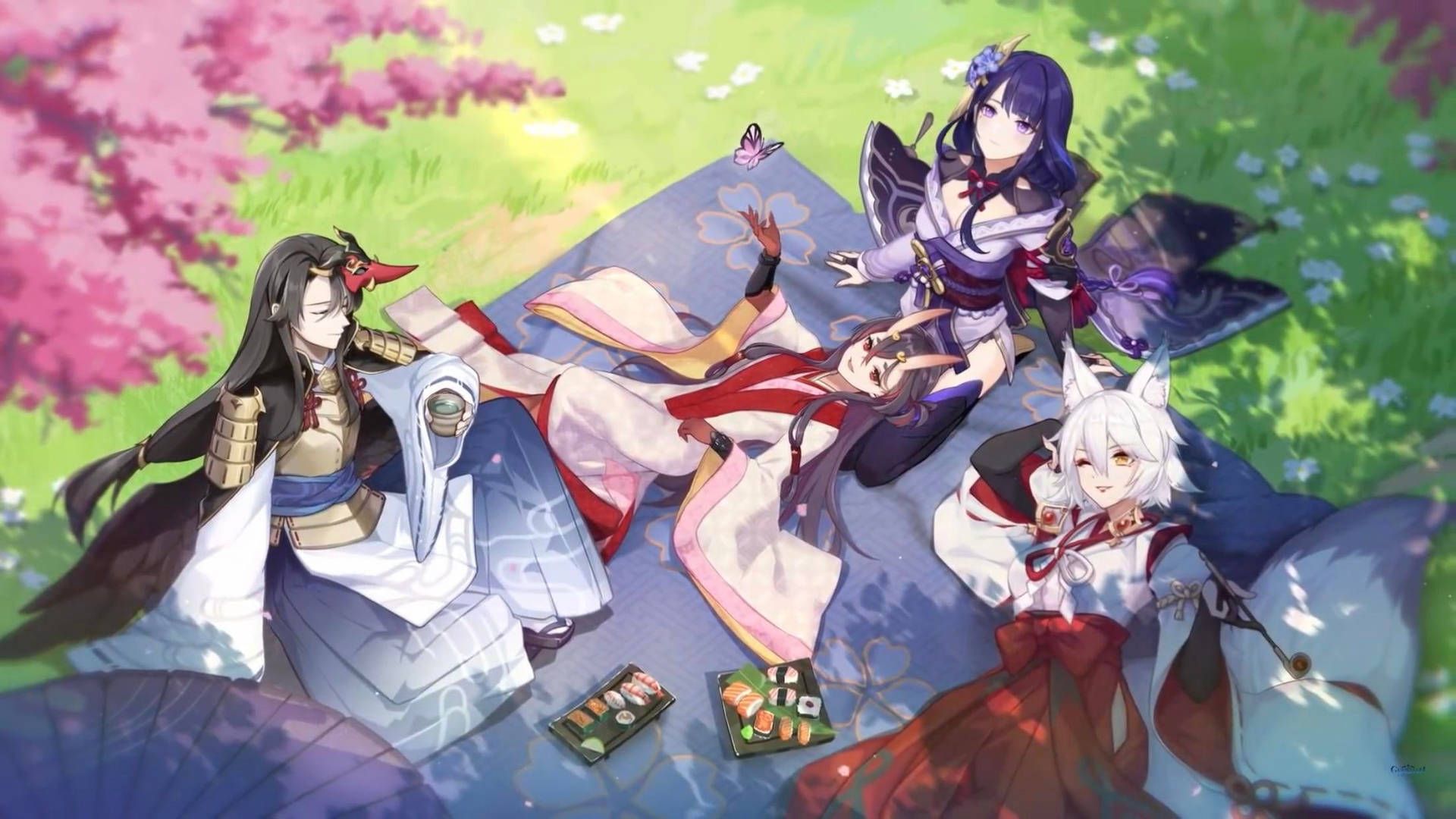 1920x1080 Download Raiden Shogun And Genshin Impact Characters Wallpaper