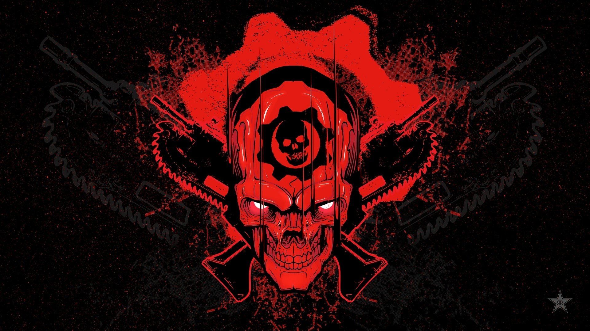 1920x1080 Gears of War 4 HD Skull Wallpaper Video Game Artx1080