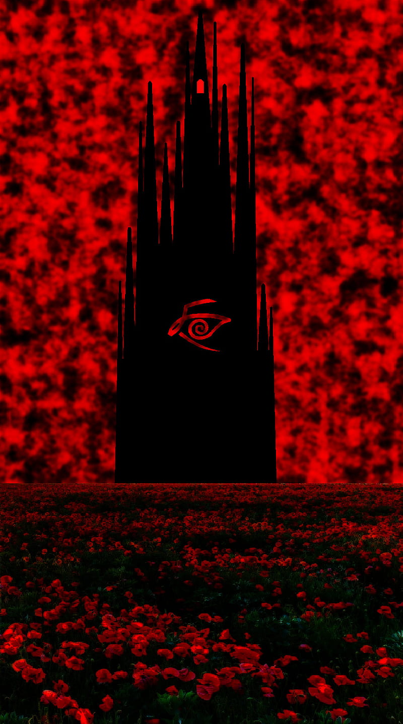 800x1437 Can Ka No Rey, Crimson King, Roses, Sigil Of The Crimson King, Stephen King, HD Phone Wallpaper