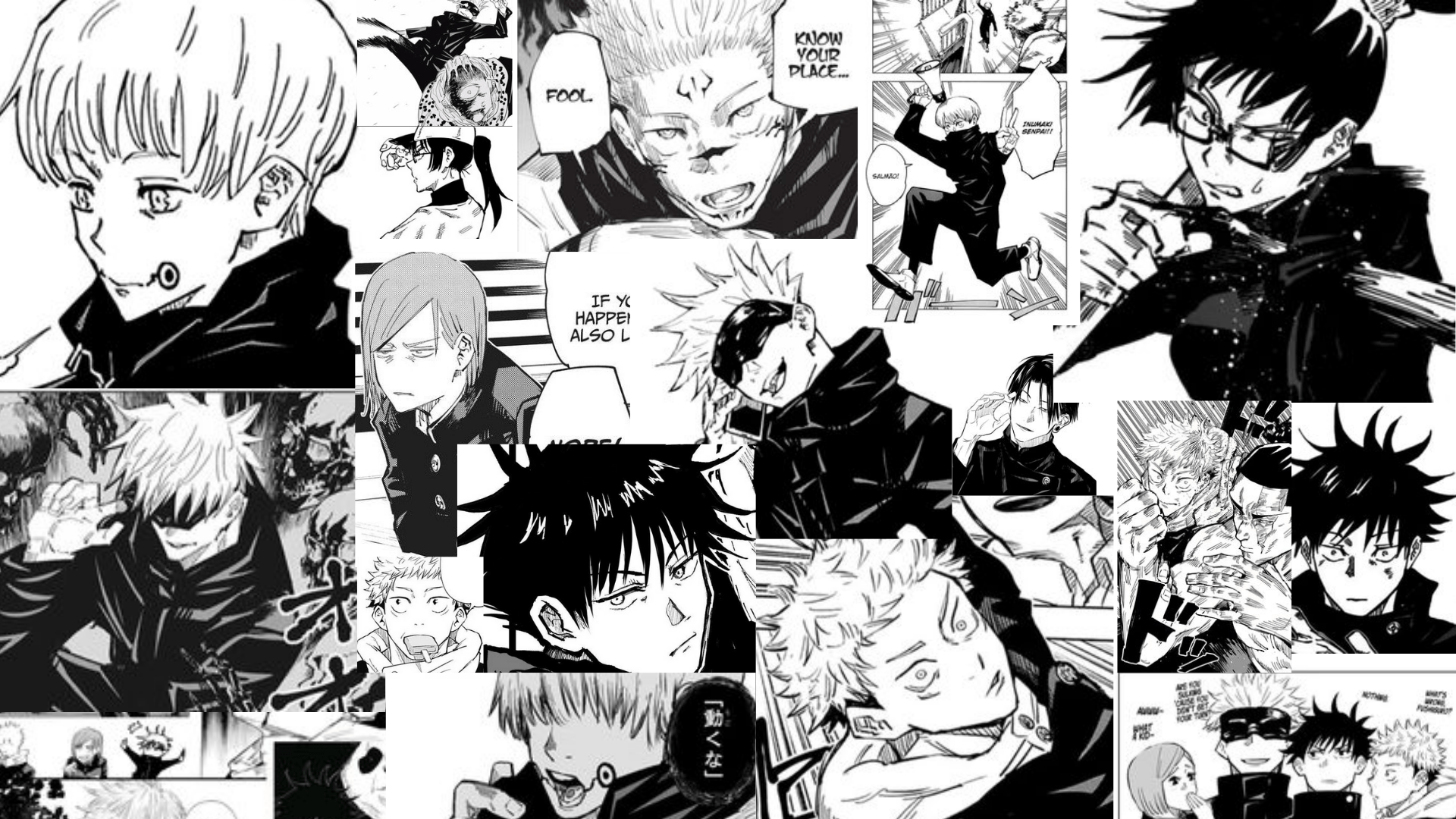 1920x1080 JJK Manga Panel Computer Wallpaper