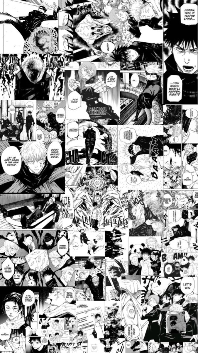 675x1200 Jujutsu kaisen manga panels wallpaper