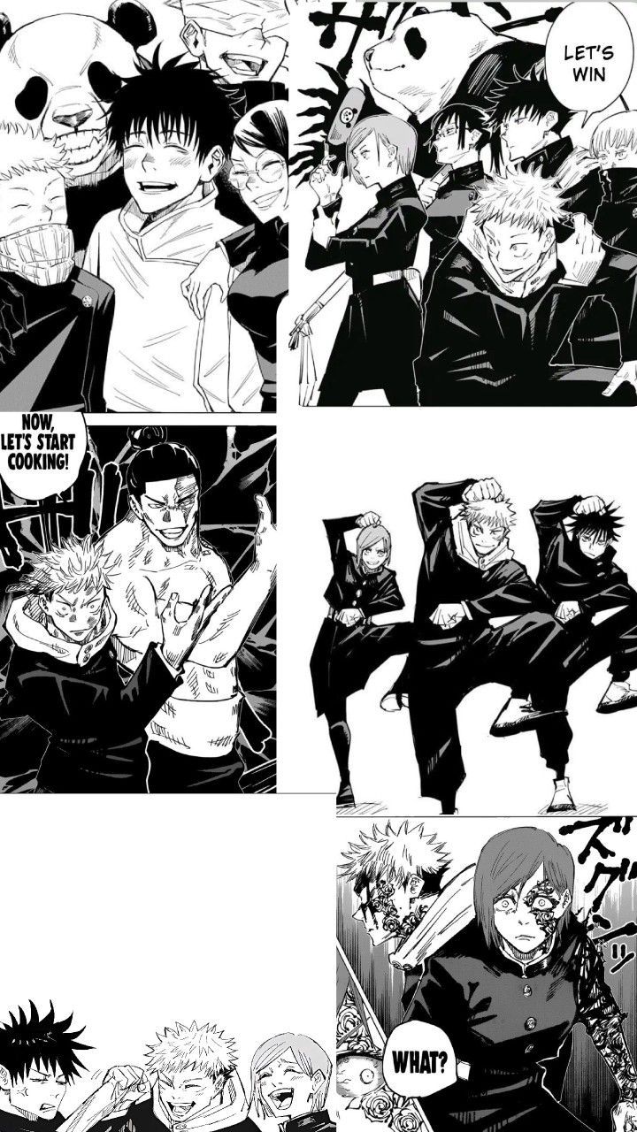 720x1280 Jjk group photo manga. Jjk manga panels wallpaper, Jujutsu kaisen manga panel tattoo